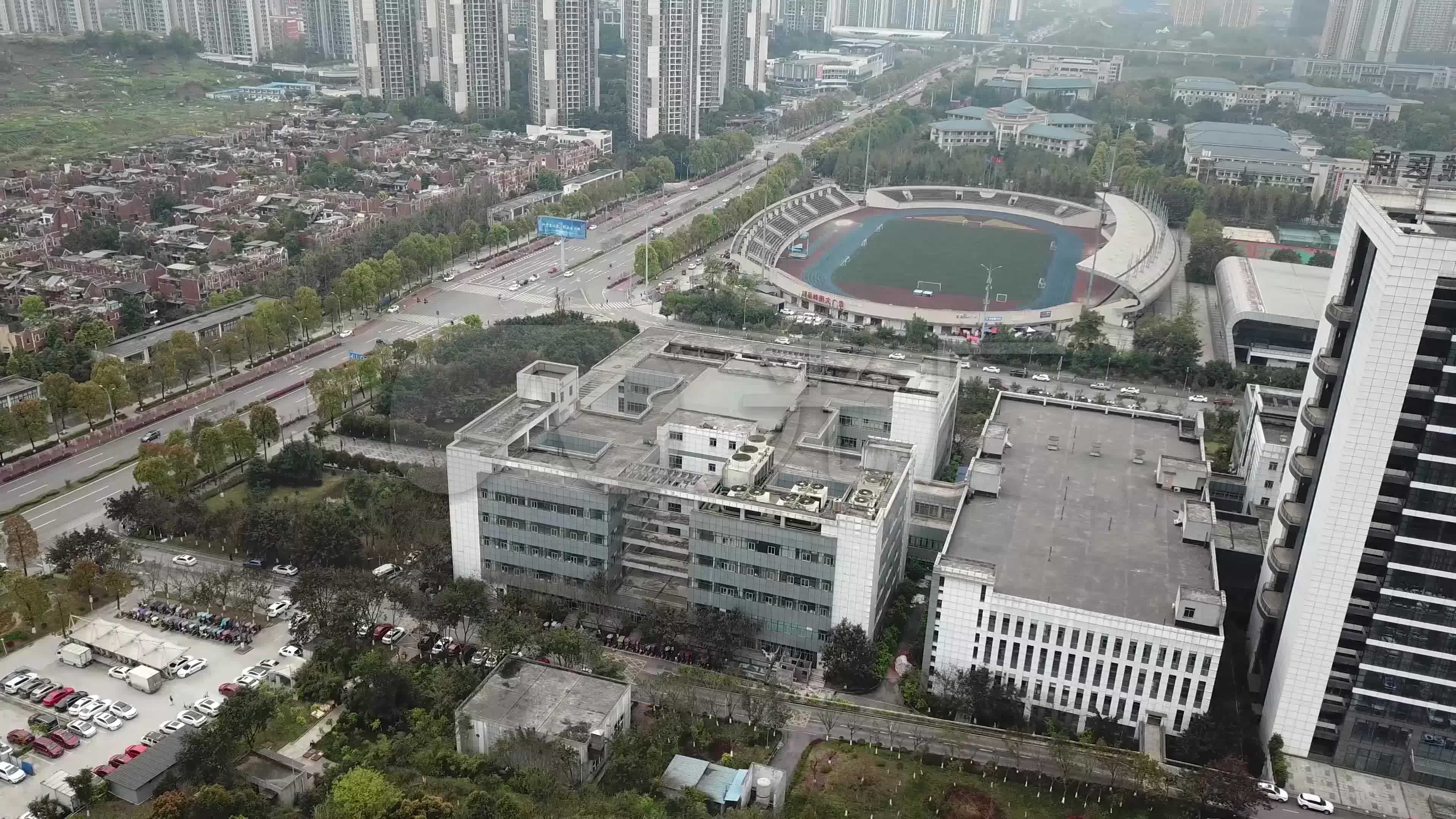 重庆医科大学大学城医院4k航拍原素材_3840x2160_高清