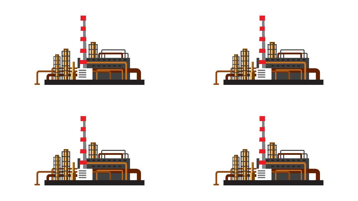 化工厂, mg素材,二维卡通动画素材.