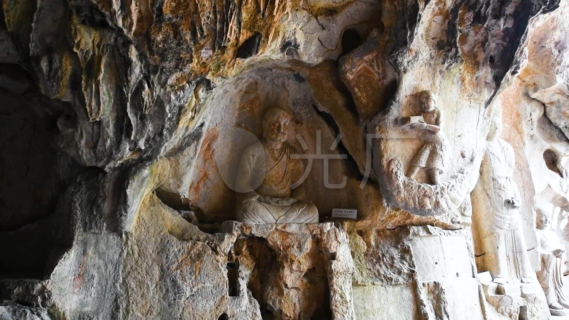 杭州西湖烟霞洞塑像视频素材