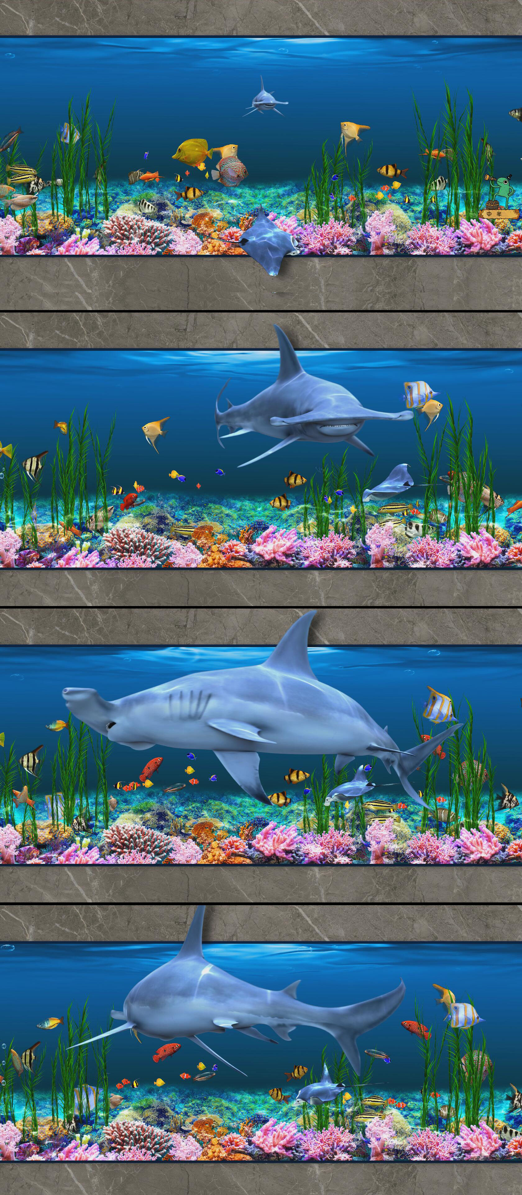 沉浸式海洋馆4k水族馆led视频素材投影背景画质检查举报作品下载小样