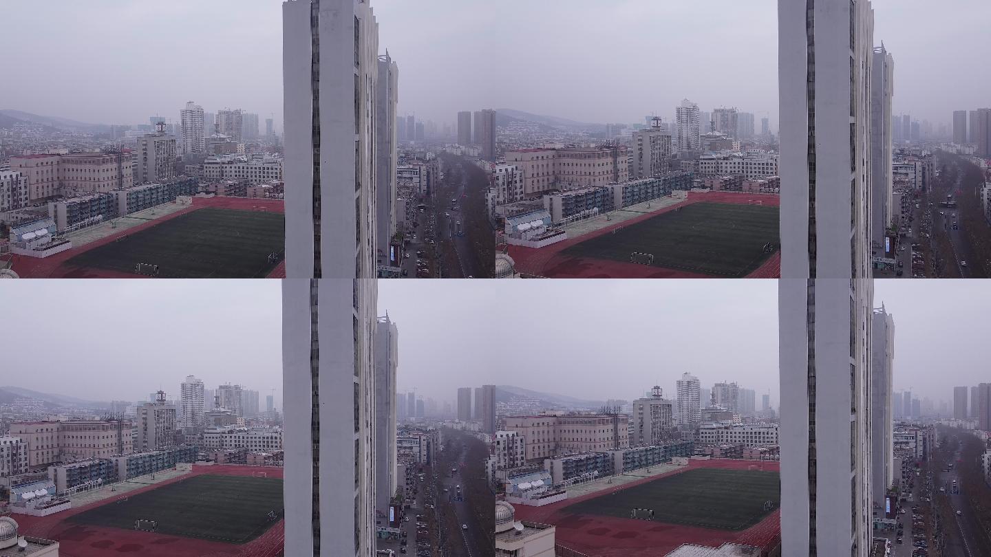 安徽淮北地标航拍素材淮北市城市