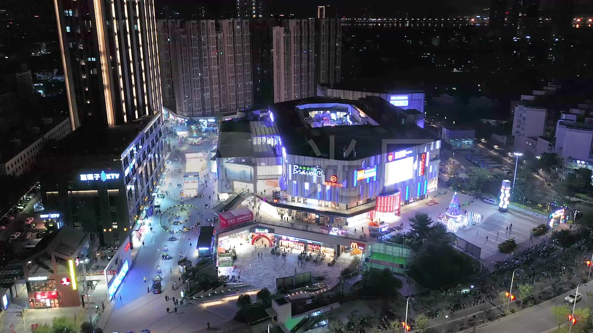福州永嘉天地夜景航拍_1920x1080_高清视频素材下载