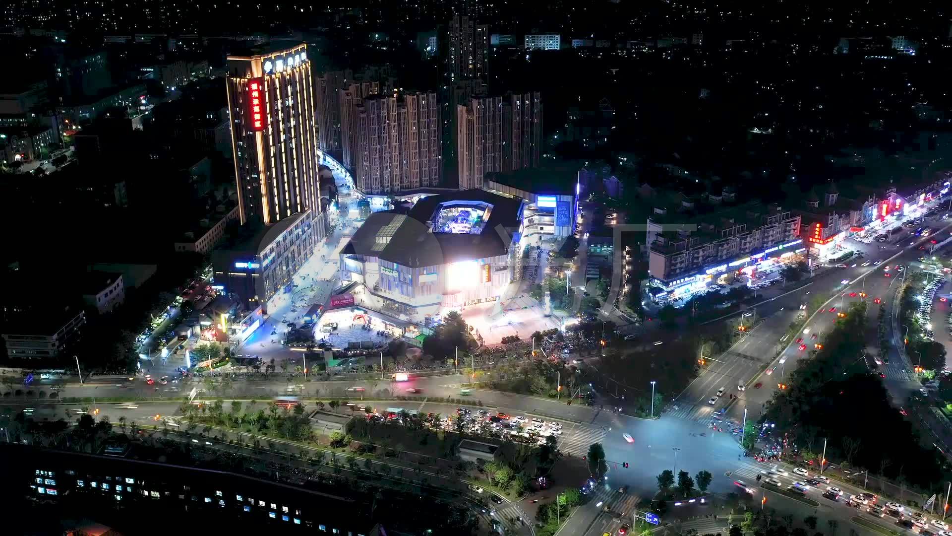 福州永嘉天地夜景航拍_1920x1080_高清视频素材下载