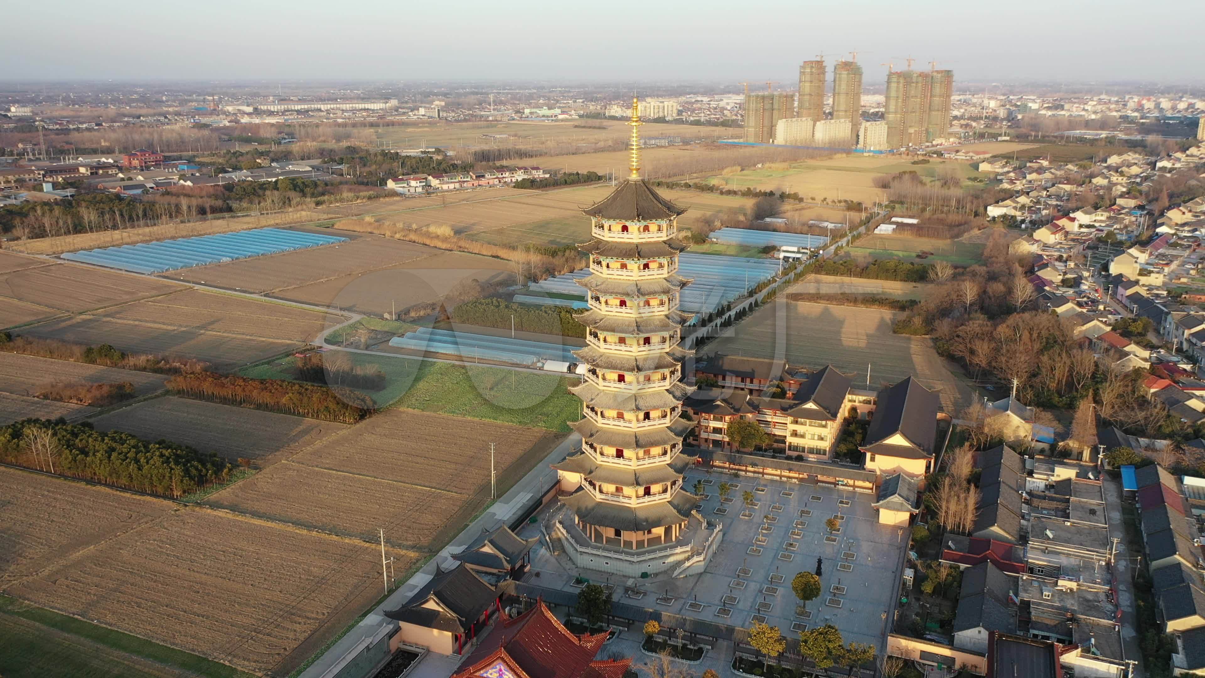 开元塔4k航拍_3840x2160_高清视频素材下载(编号:)