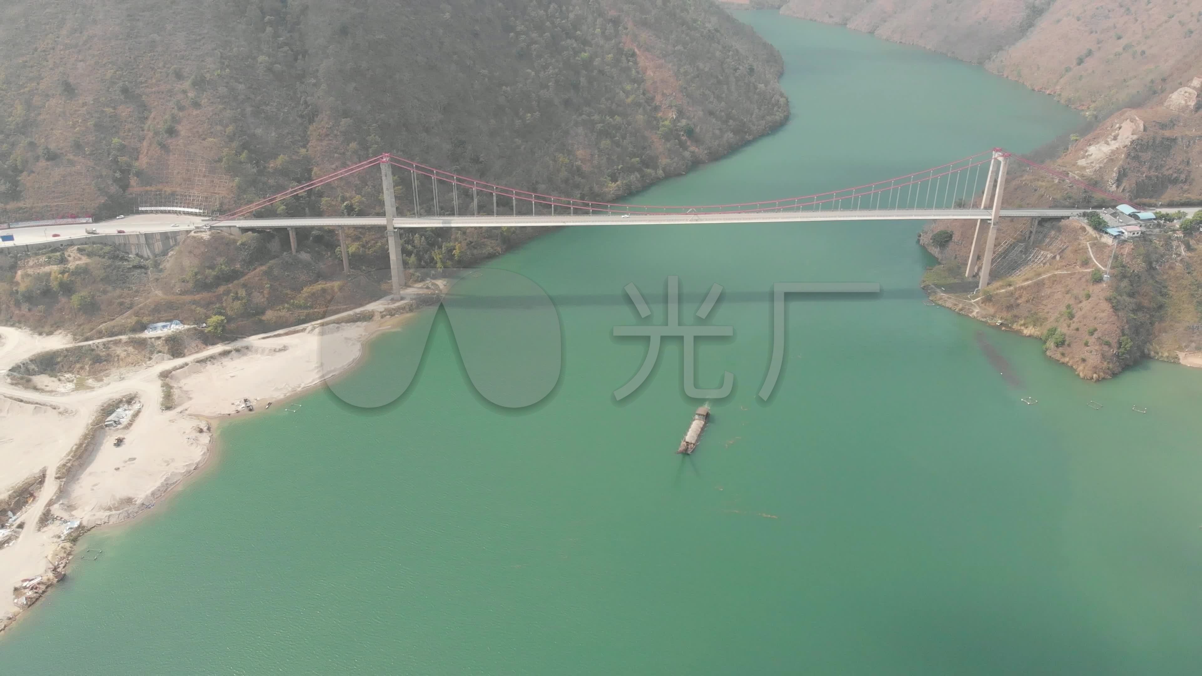 4k航拍临沧云县澜沧江大桥