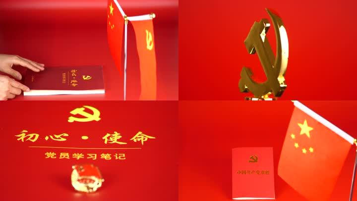 建党100周年党章党徽党旗国旗