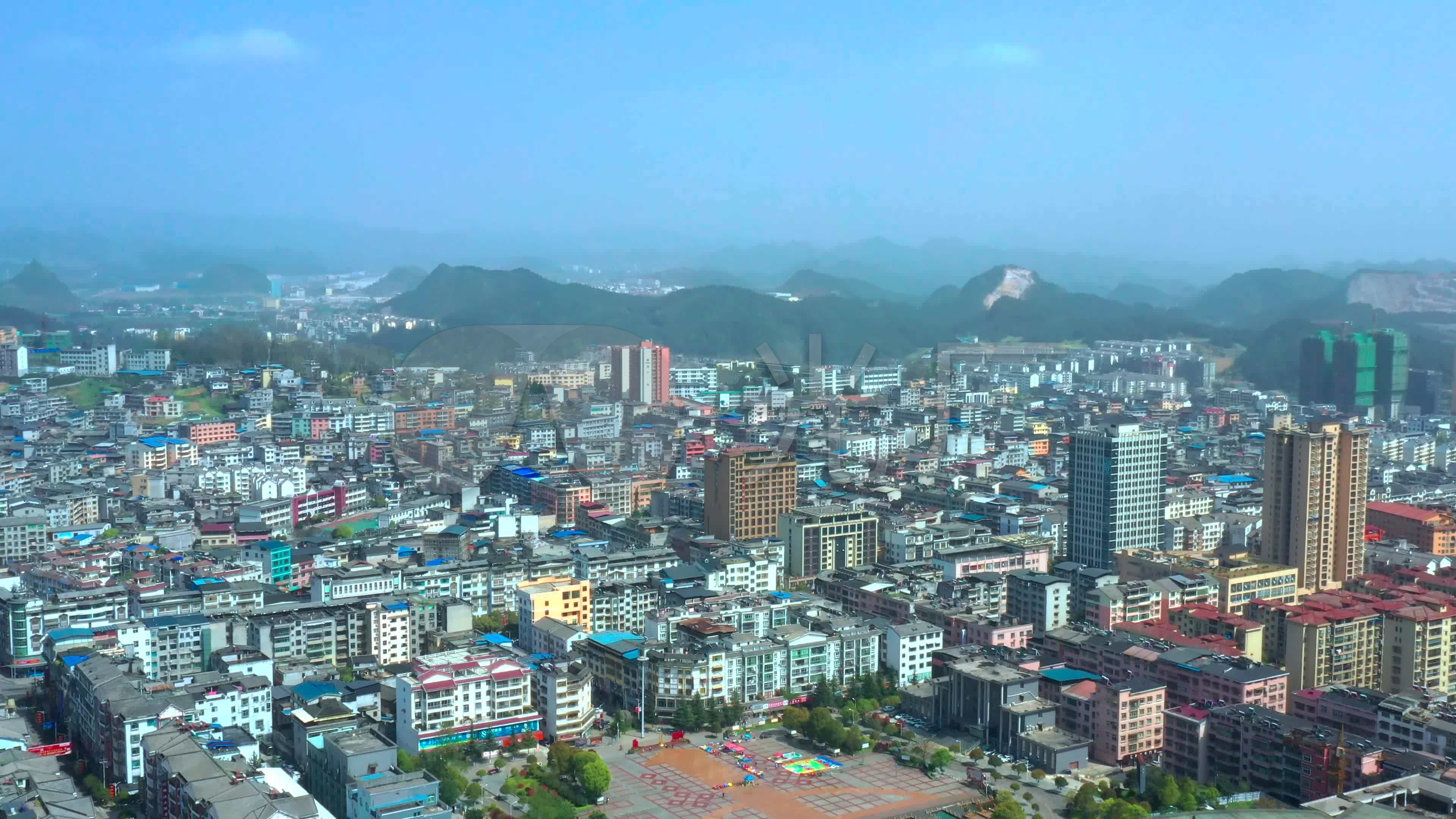 4k·贵州黔东南丹寨县县城全景航拍_3840x2160_高清视频素材下载(编号