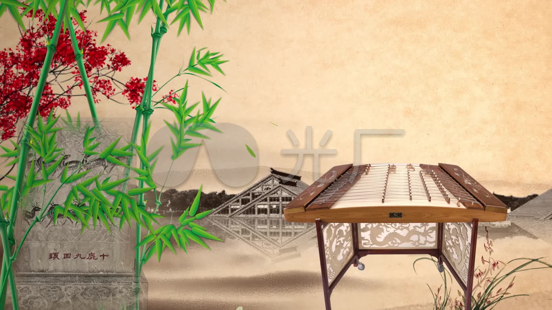 江南丝竹 古乐 乐器 古风 中国风 背景