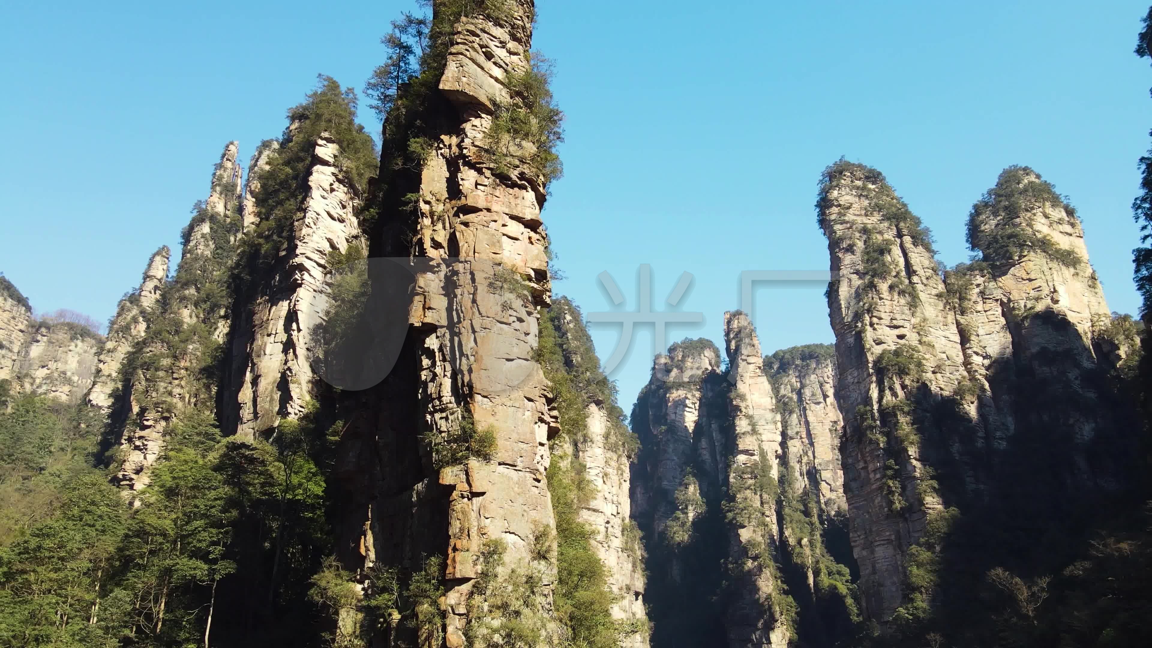 4k航拍张家界石笋群山_3840x2160_高清视频素材下载