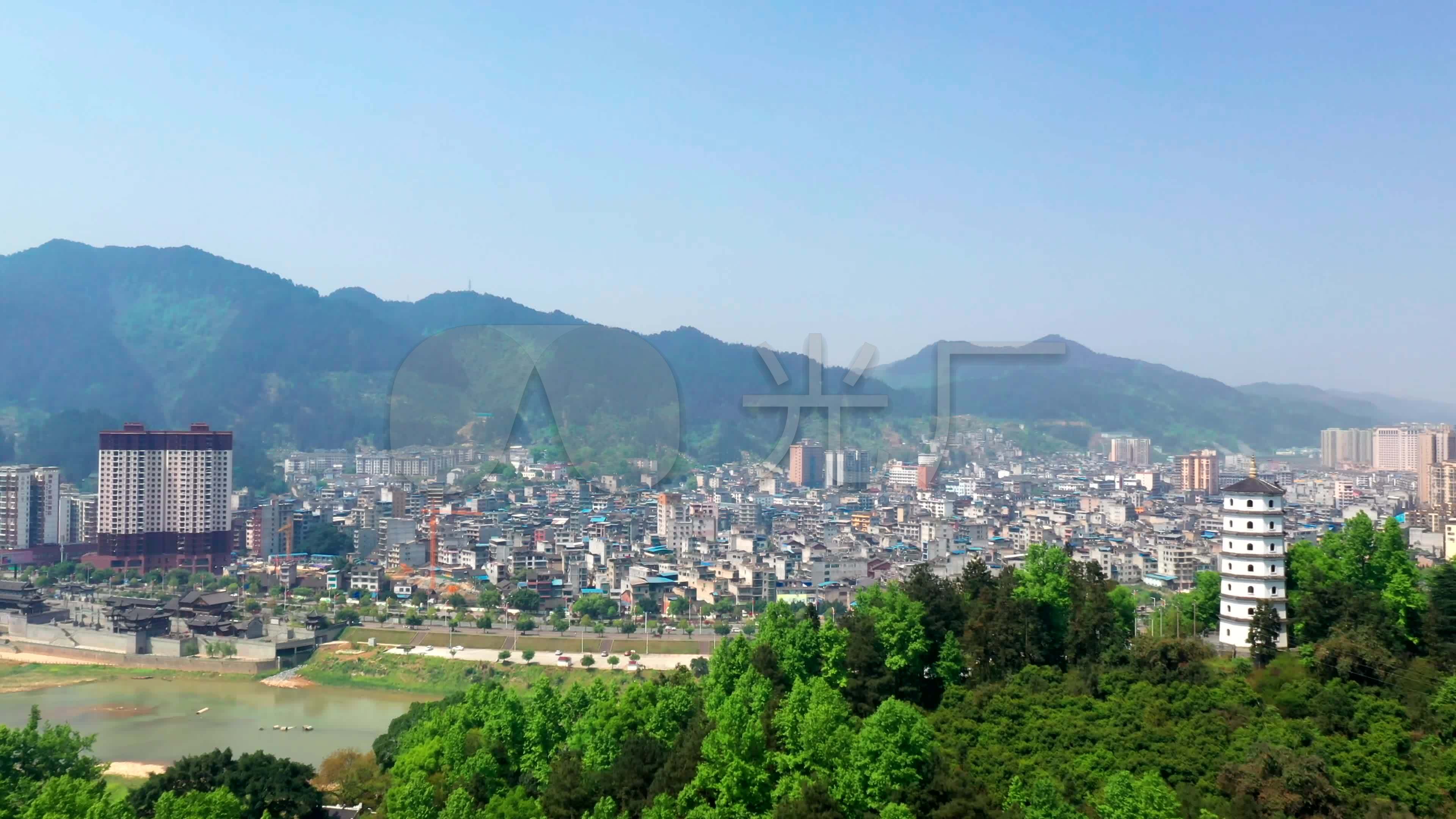 4k·贵州黔东南榕江县城区全景航拍