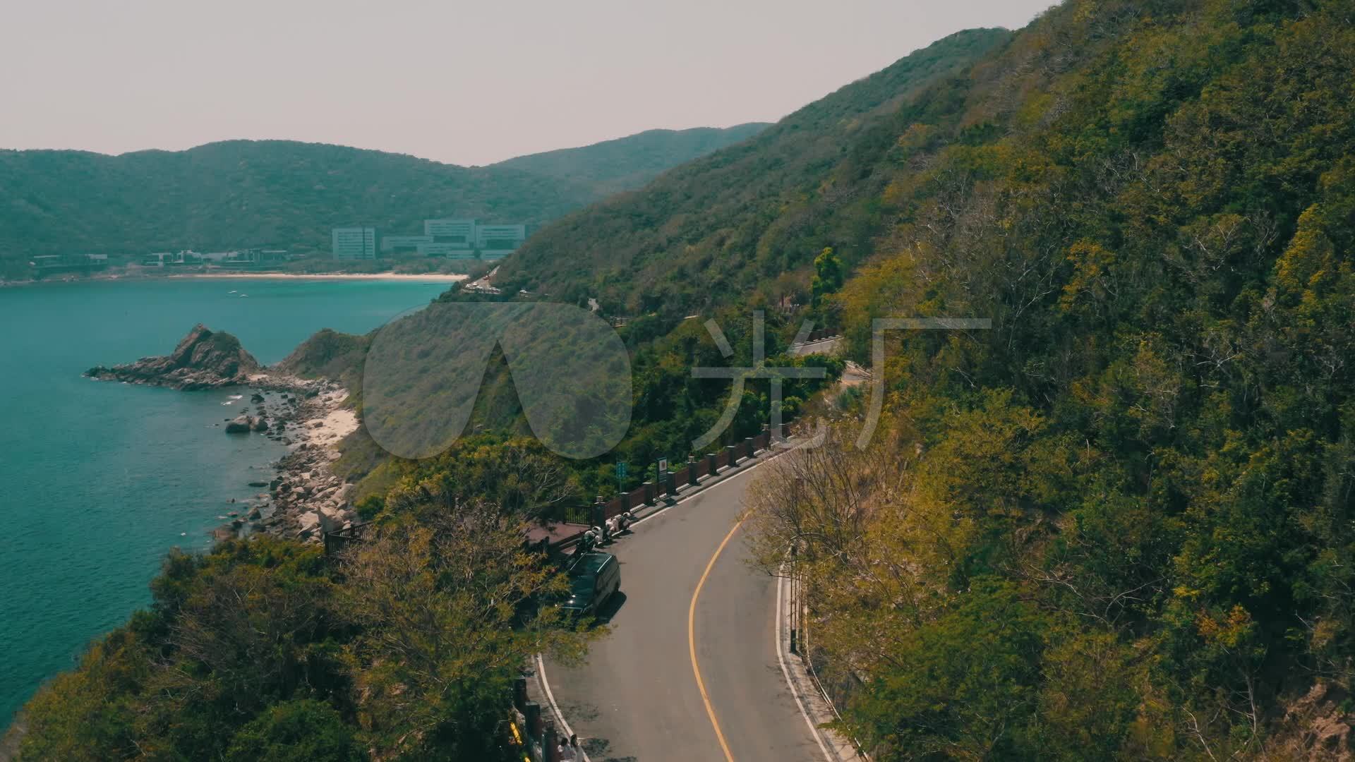 海南三亚太阳湾最美公路海边公路海棠湾