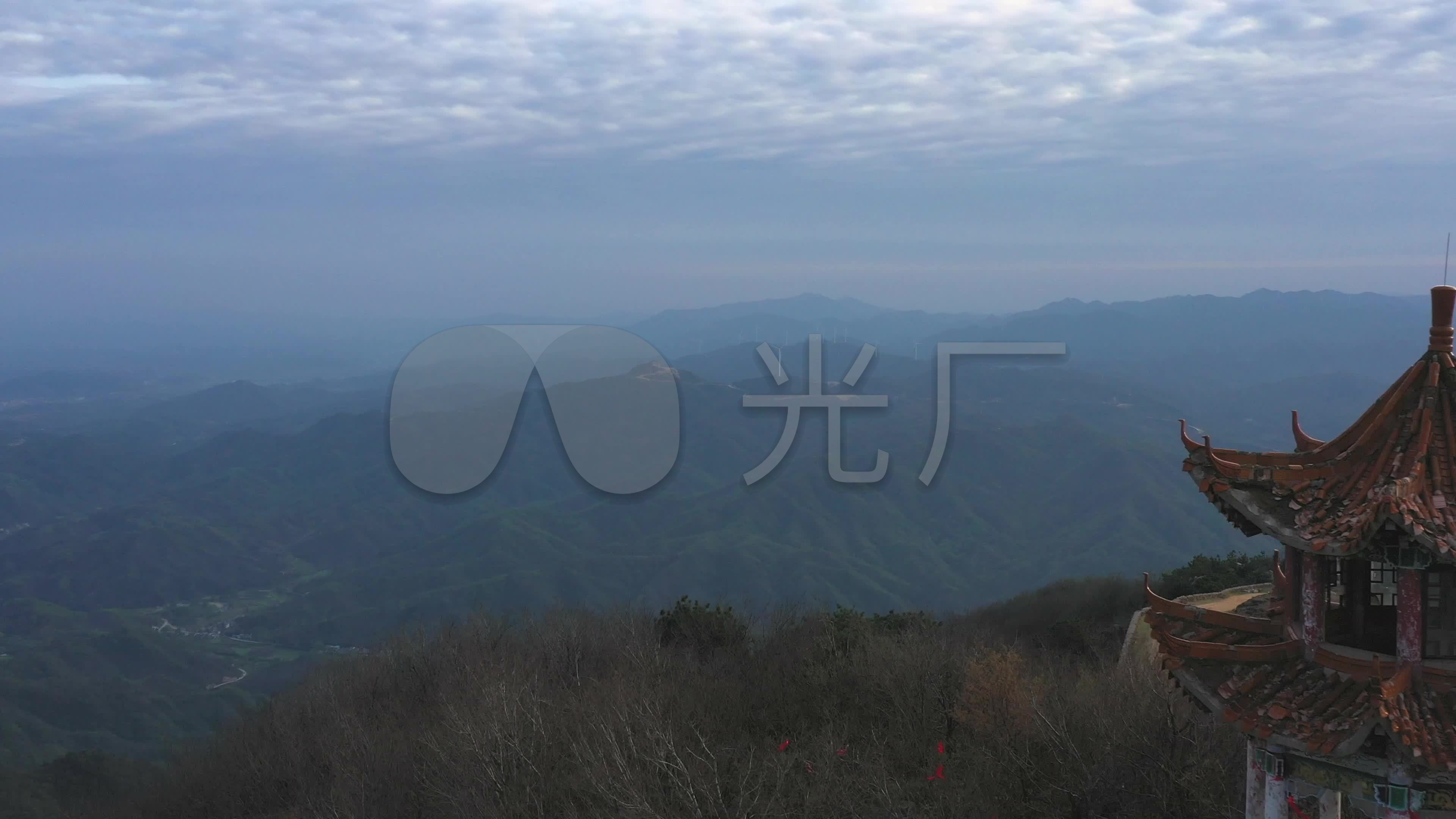 航拍信阳罗山灵山寺金鼎道观