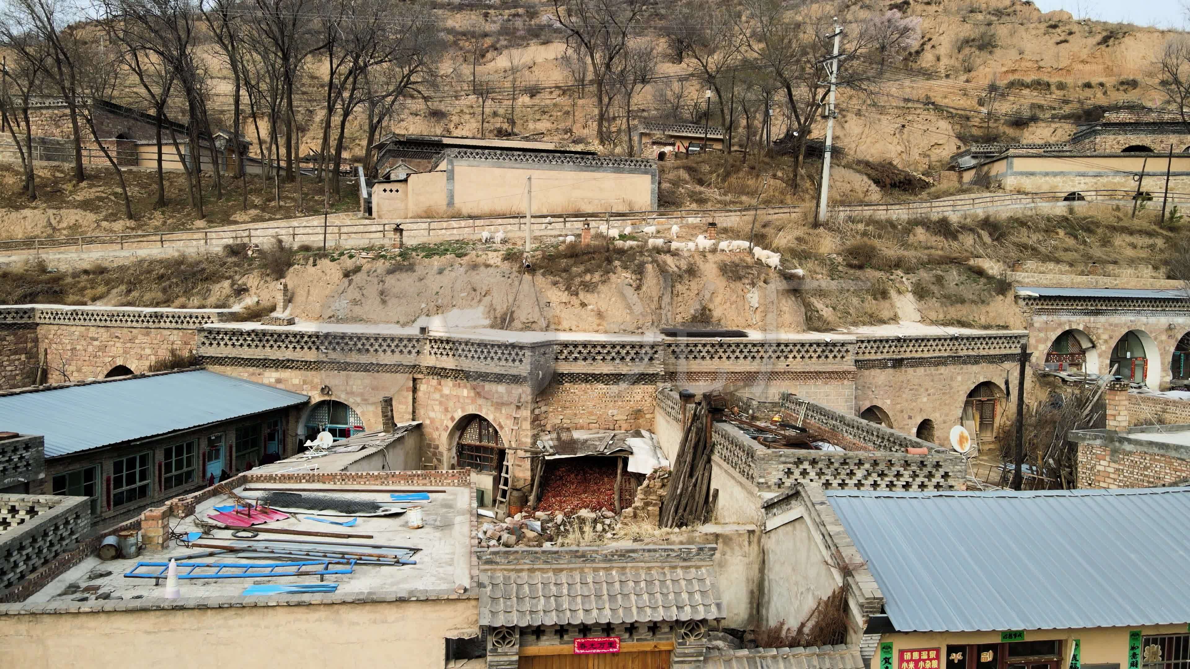 【原创】陕北黄土高原山区农村窑洞居民住宅