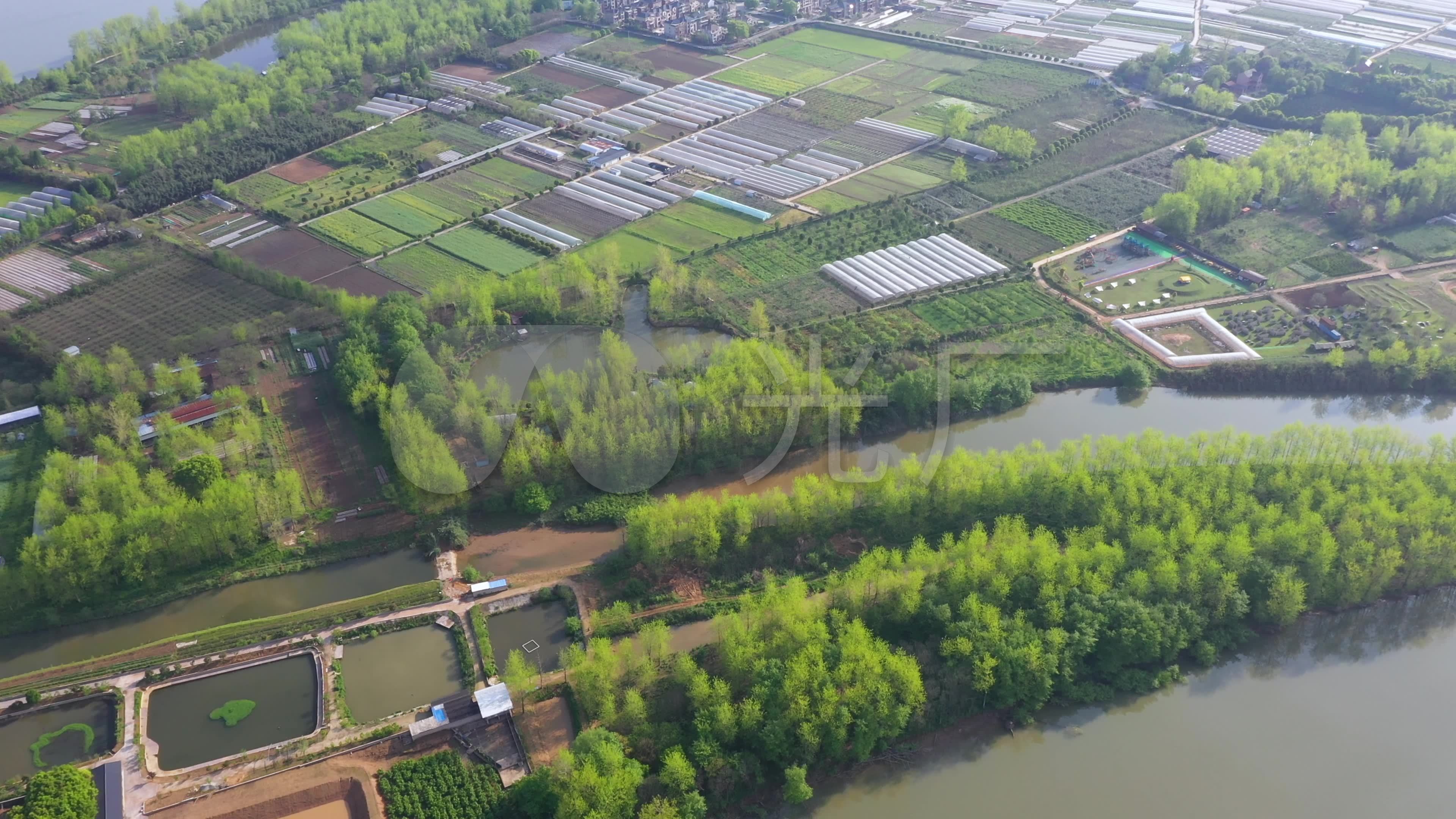 航拍富阳新沙岛旅游景区