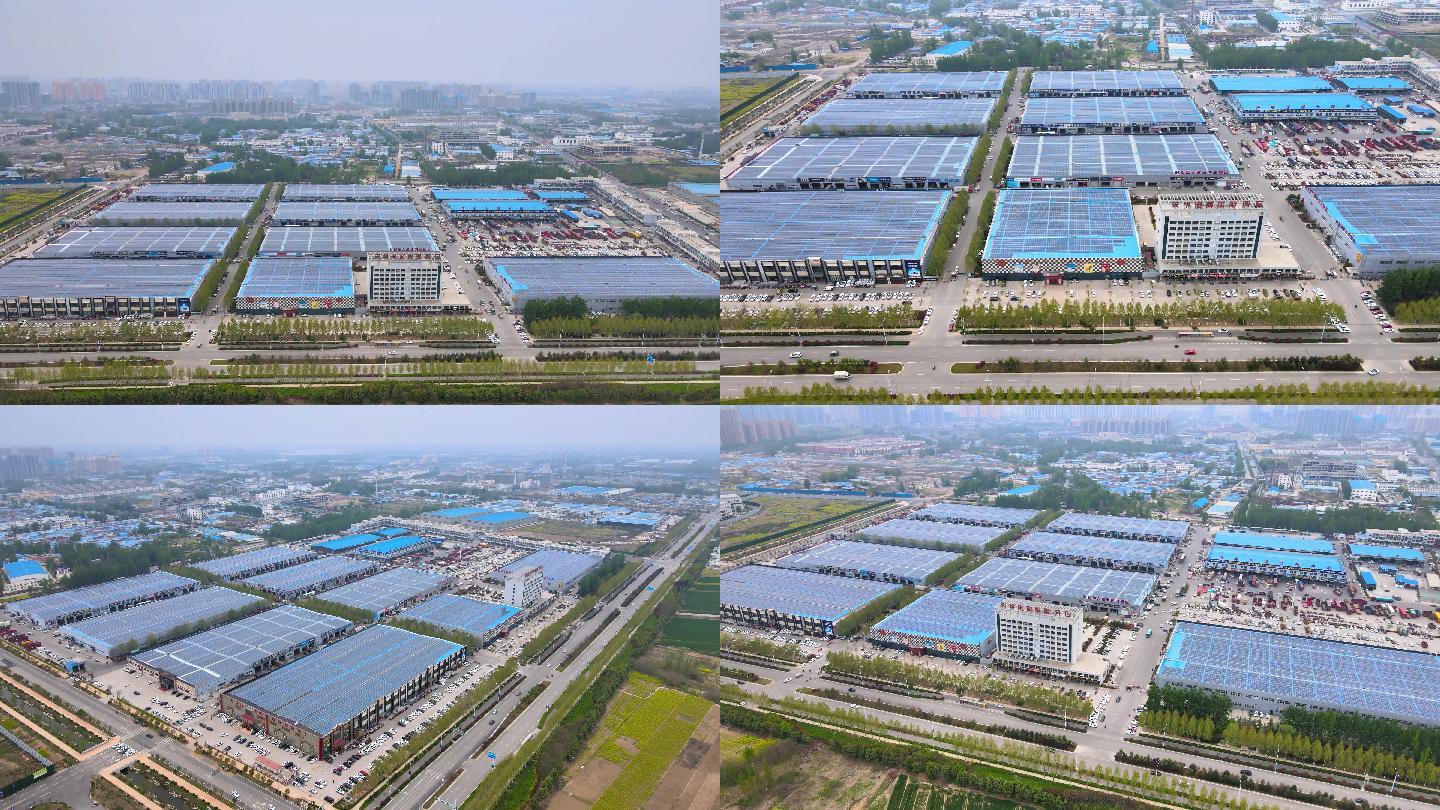 菏泽天华电商物流产业园4k航拍素材