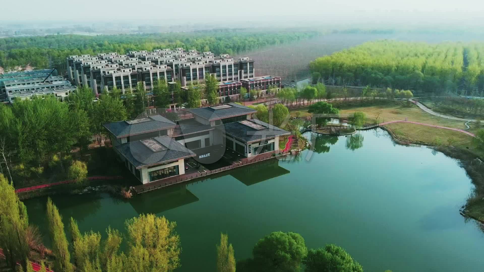 廊坊永清林栖谷别墅度假村游乐园航拍_1920x1080_高清