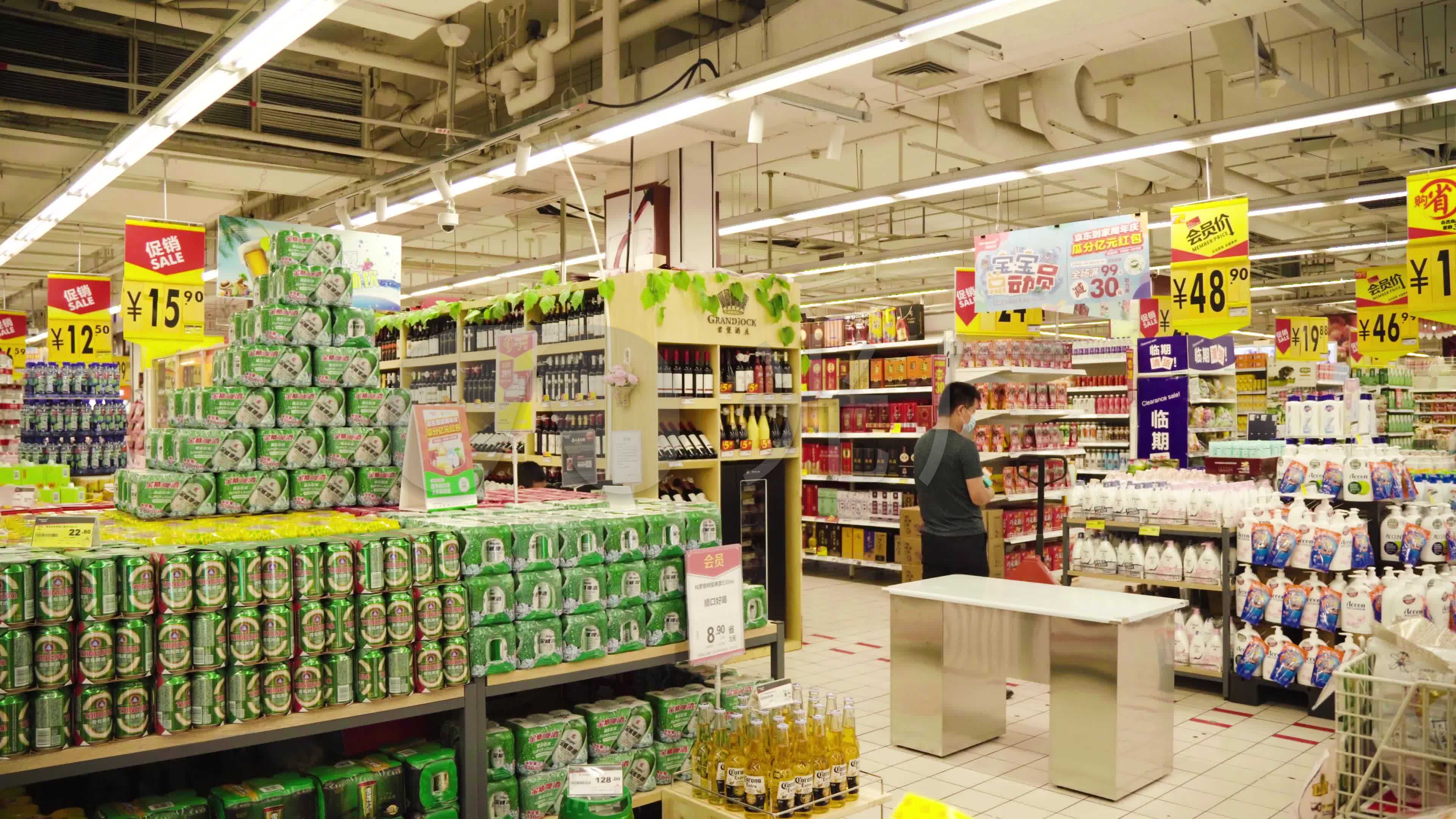4k实拍大型超市便利店商店空镜素材_3840x2160_高清