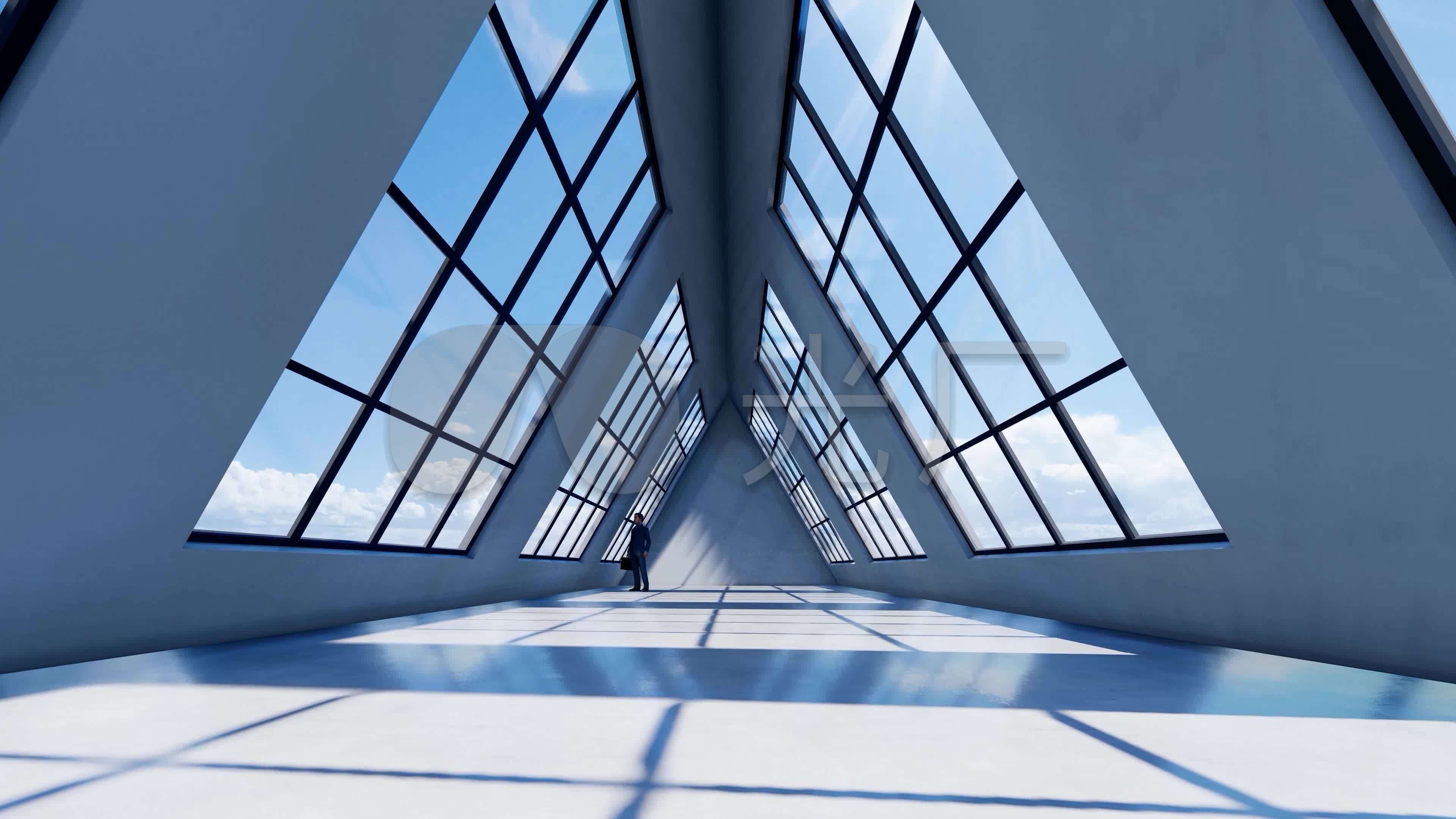 4k抽象建筑空间光影艺术1_3840x2160_高清视频素材(:)