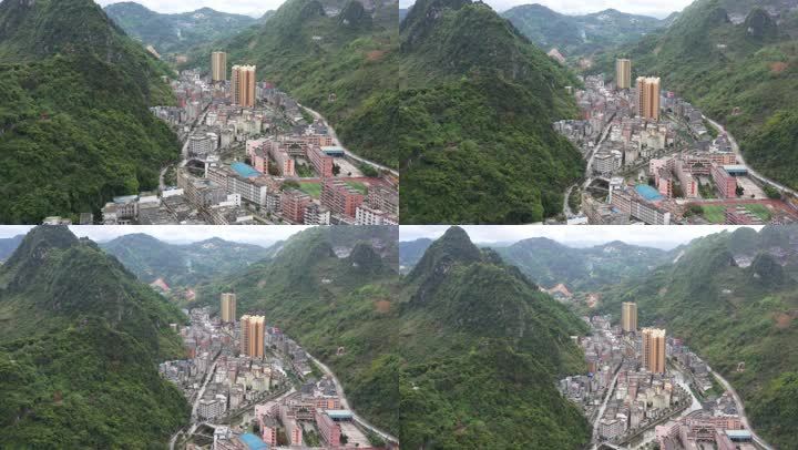 河池市东兰县山村乡镇群山围绕县城