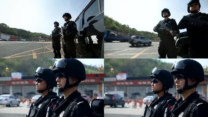 特警执勤特警公安警察