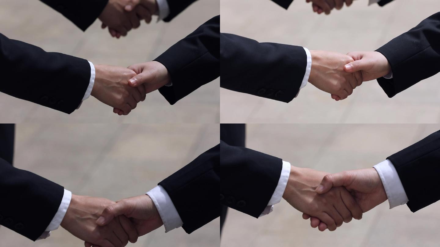 握手谈判友谊合作会谈商务伙伴协商