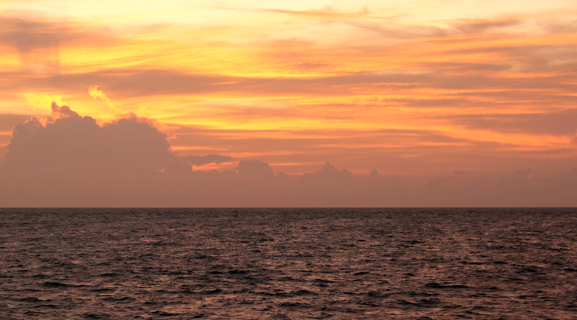 【4k】大海夕阳晚霞