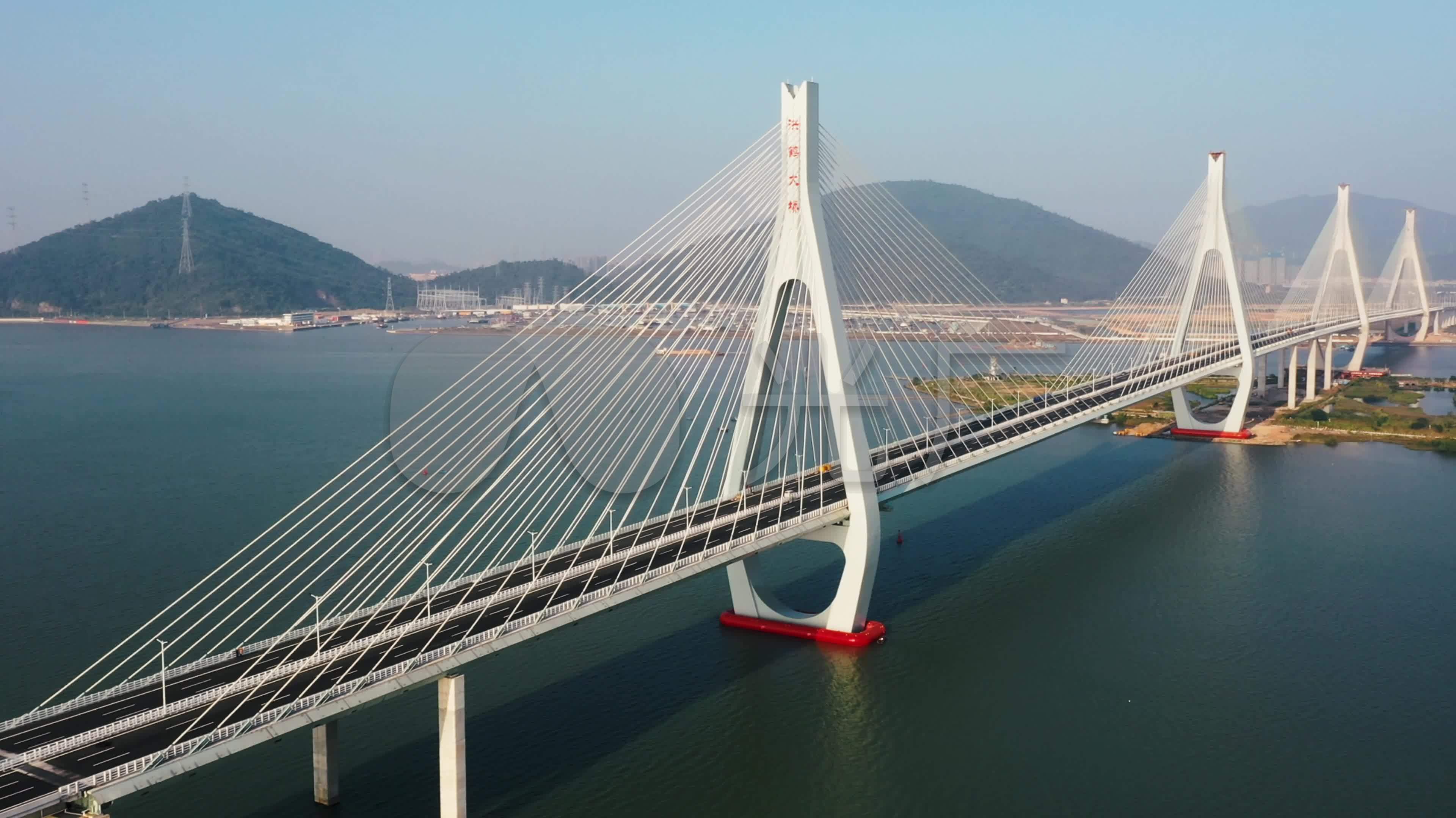 航拍广东珠海洪鹤大桥_3840x2160_高清视频素材下载
