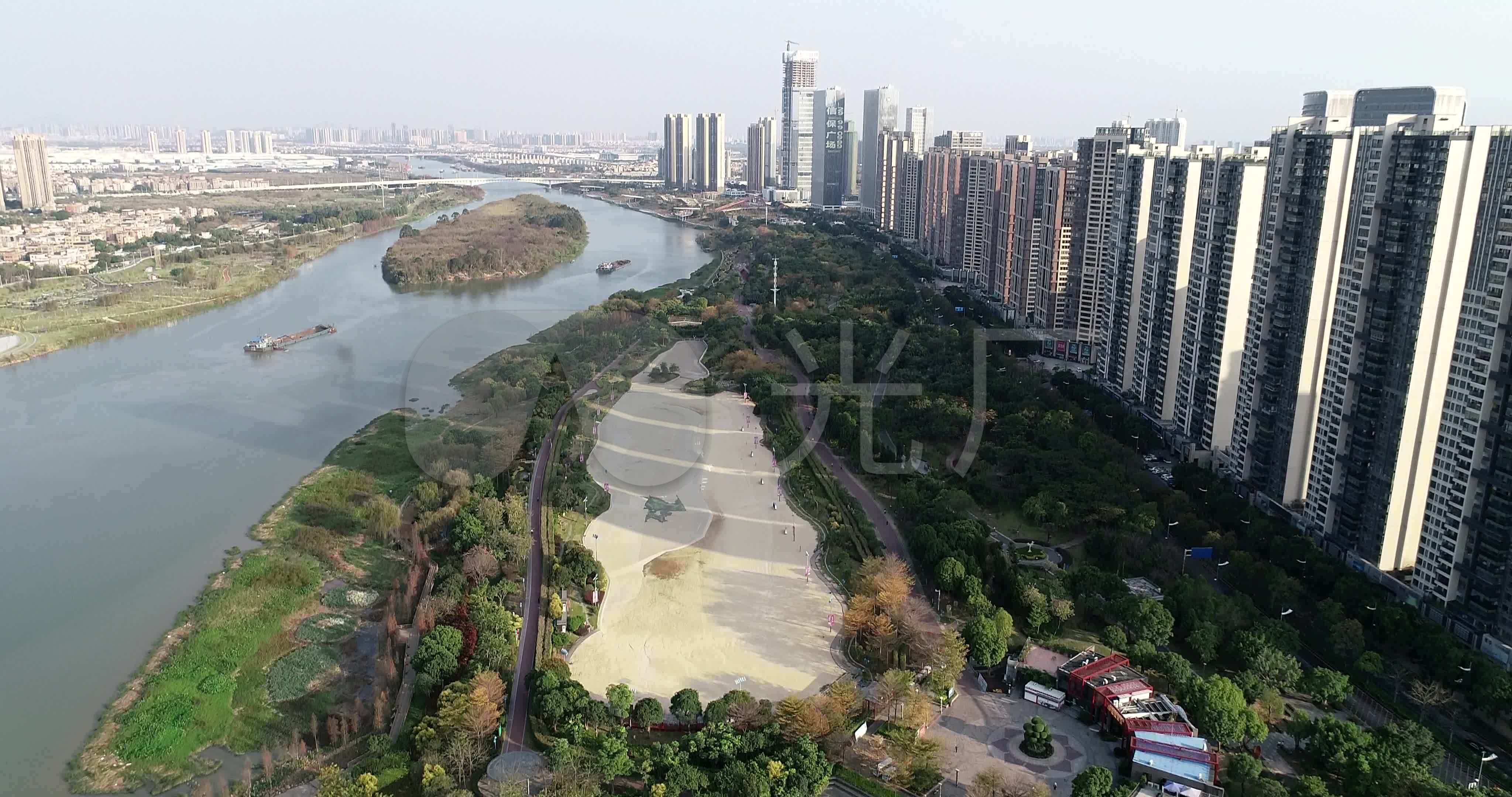 航佛山东平新城东平河一河两岸滨河露天泳场_4096x