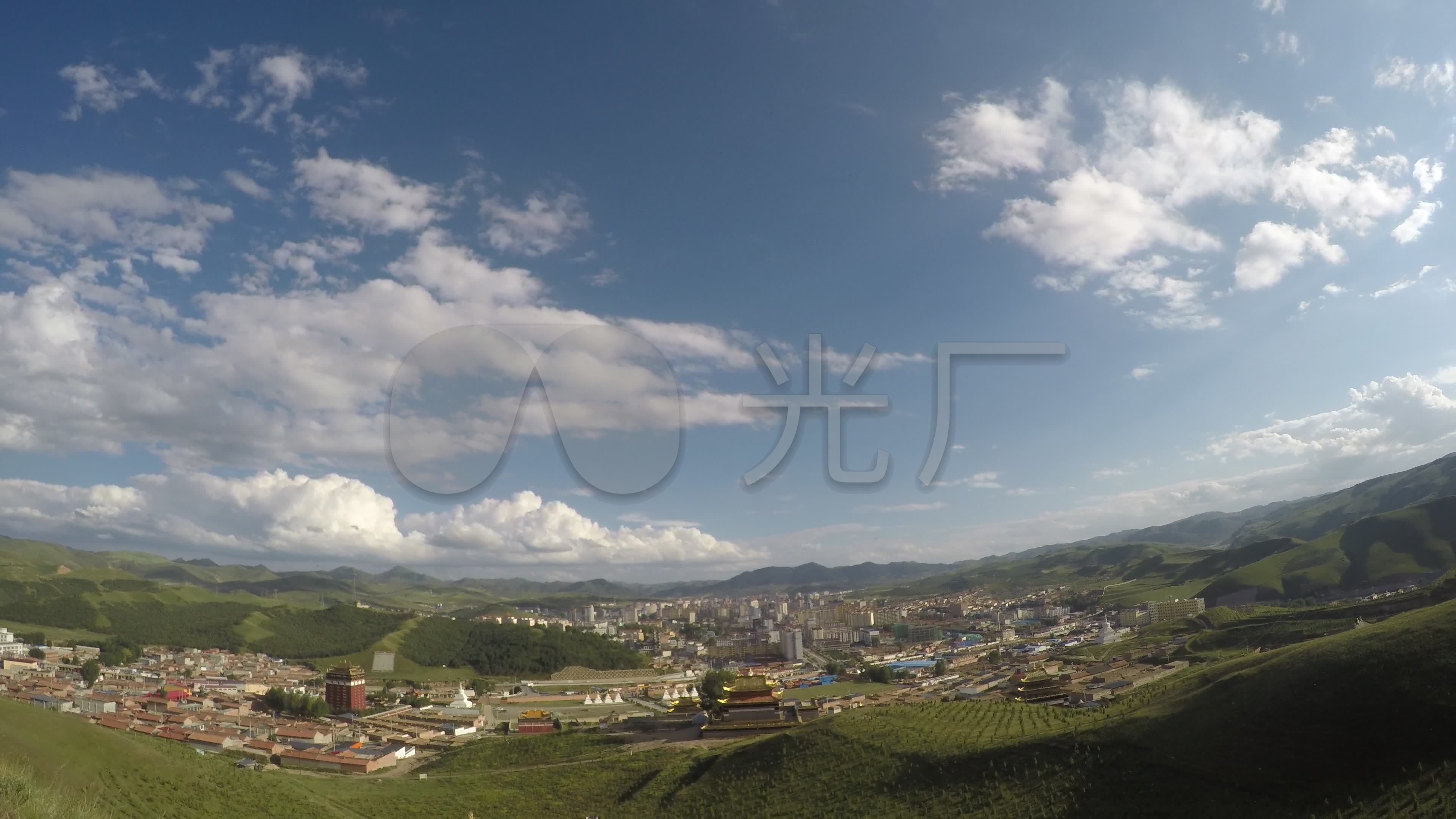 甘南州合作市全景延时