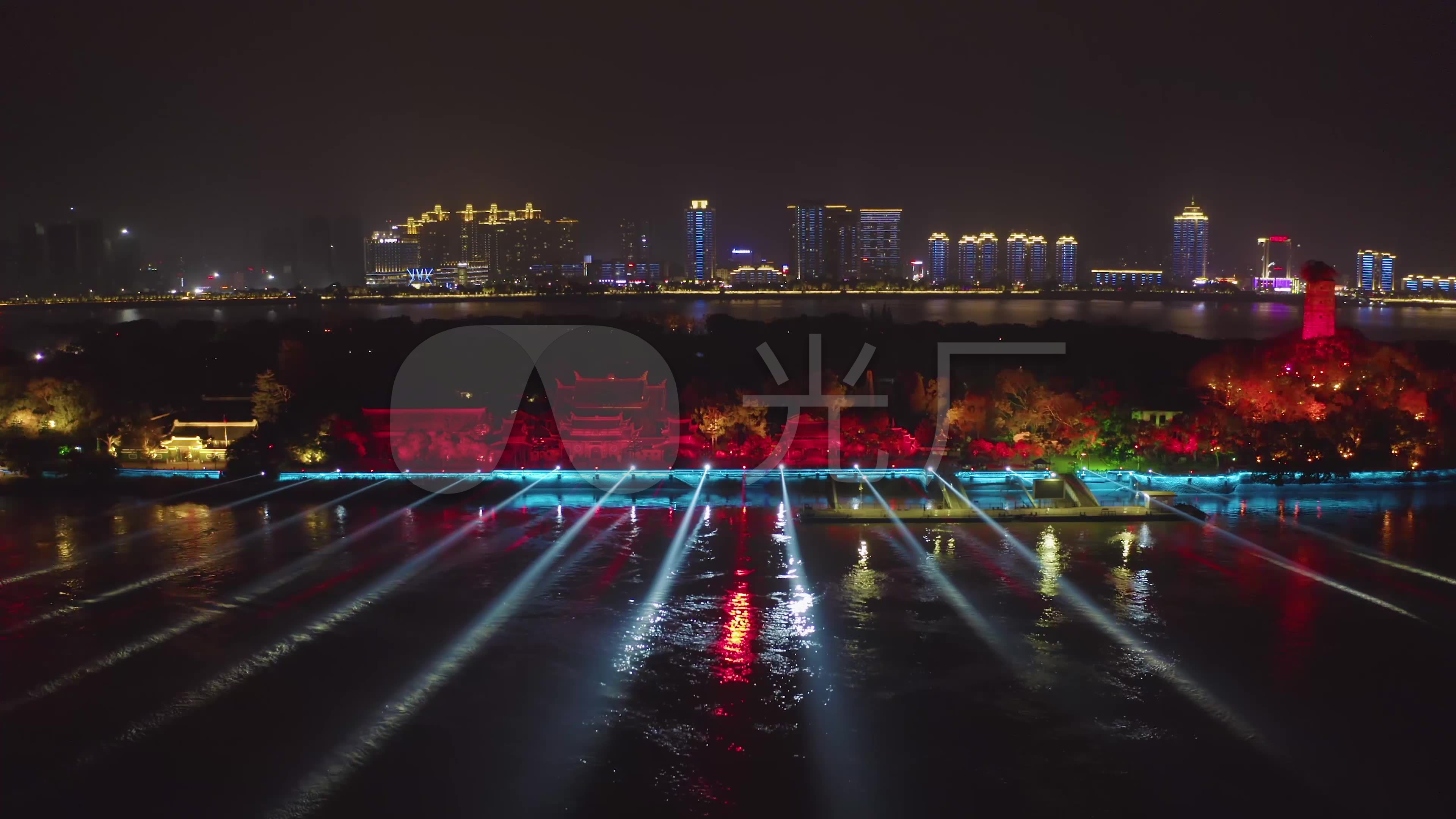 温州江心屿夜景灯光秀_3840x2160_高清视频素材下载(编号:5711248)