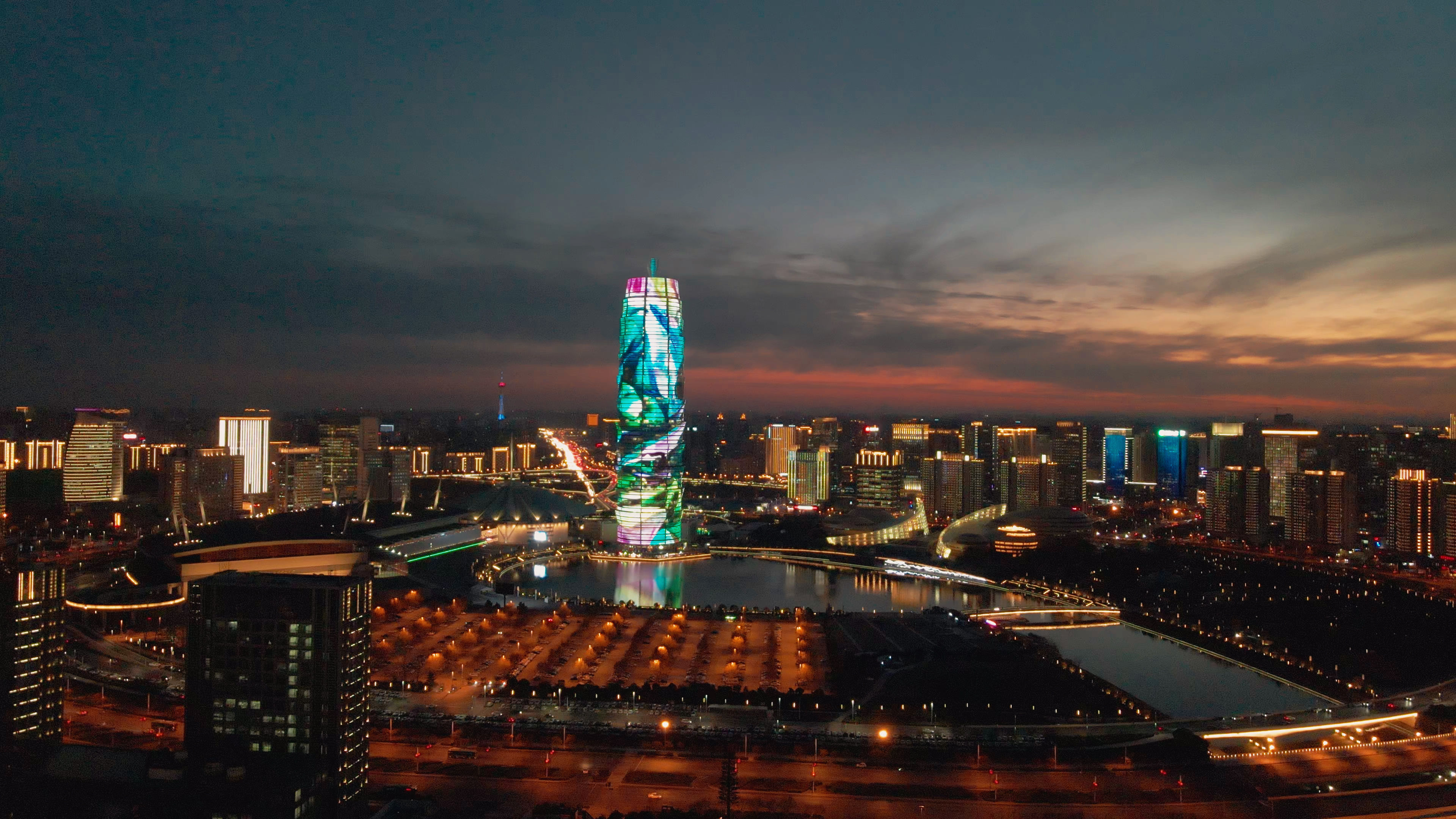 郑州cbd夜景4k30帧dlog调色