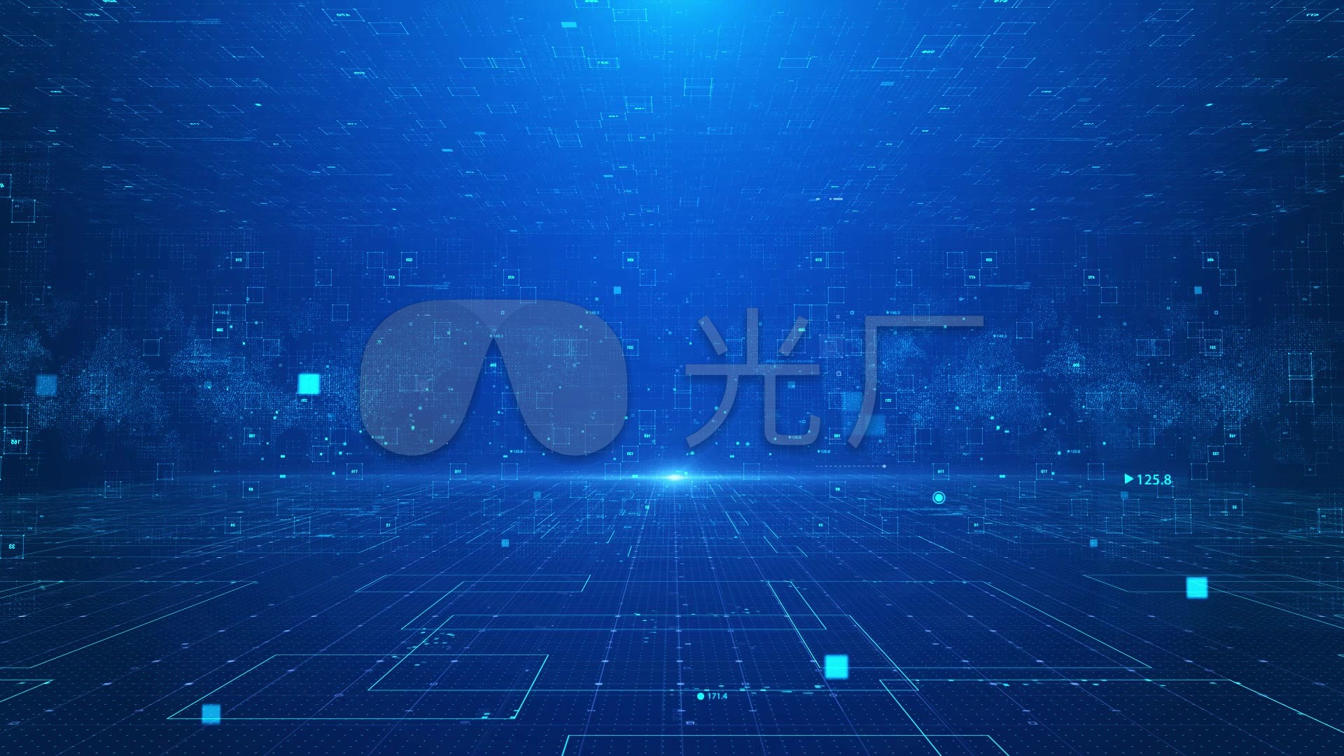 蓝色科技感穿梭背景
