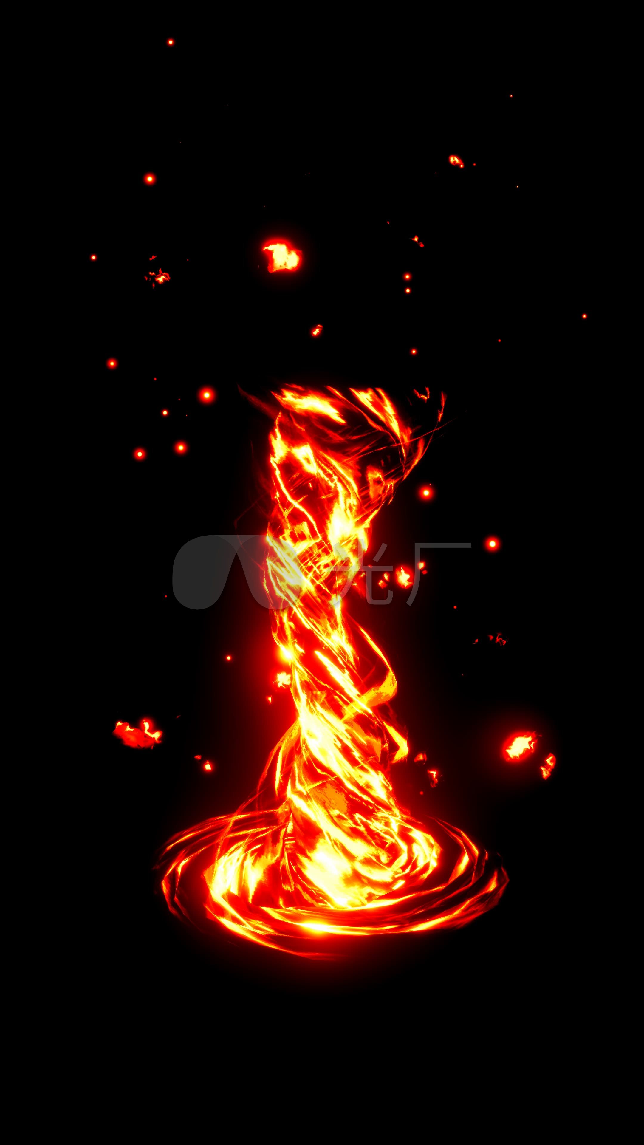 红色火焰龙卷风(4k通道)