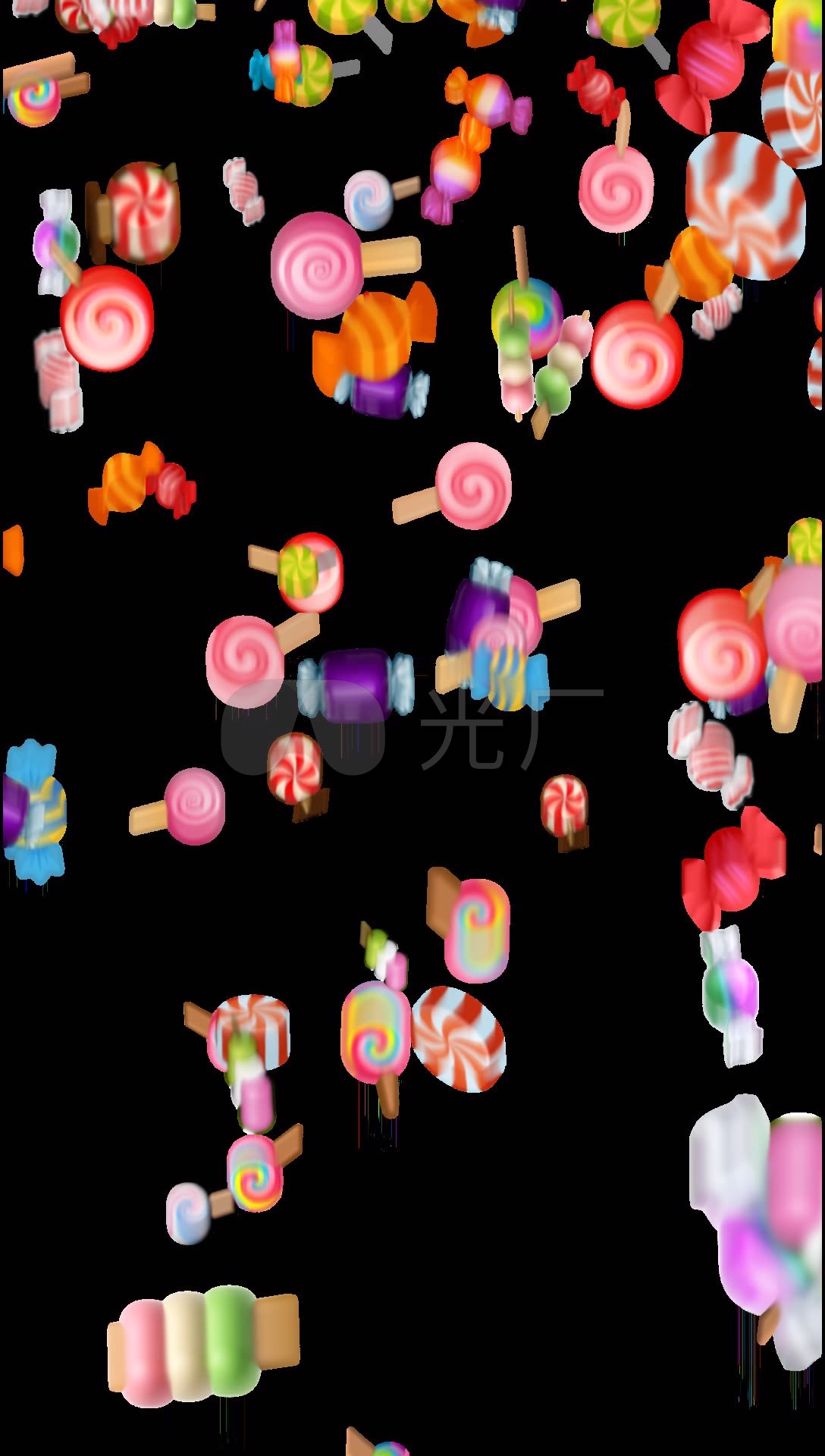 emoji复制棉花糖,棉花糖emoji emoji各种糖果下雨落下运动模糊_1088x1920_高清视频