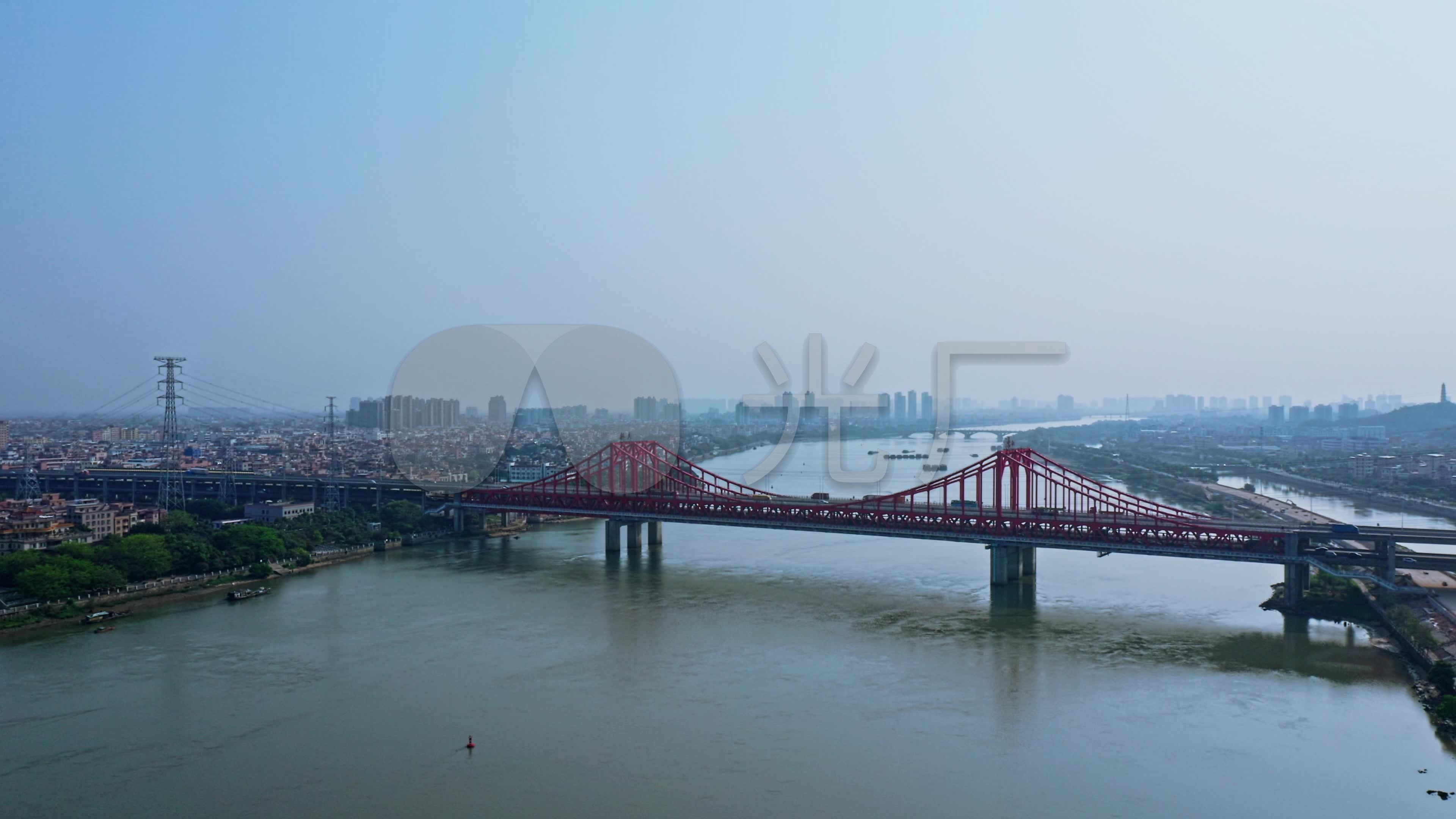东莞航拍东江大桥全景环绕