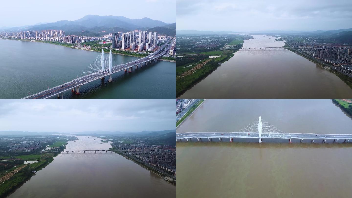 航拍江西省吉安市吉水县壮阔江景