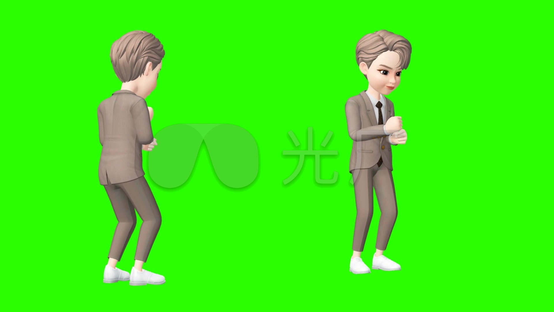卡通人物绿幕人物绿幕素材_视频素材包下载(编号:)