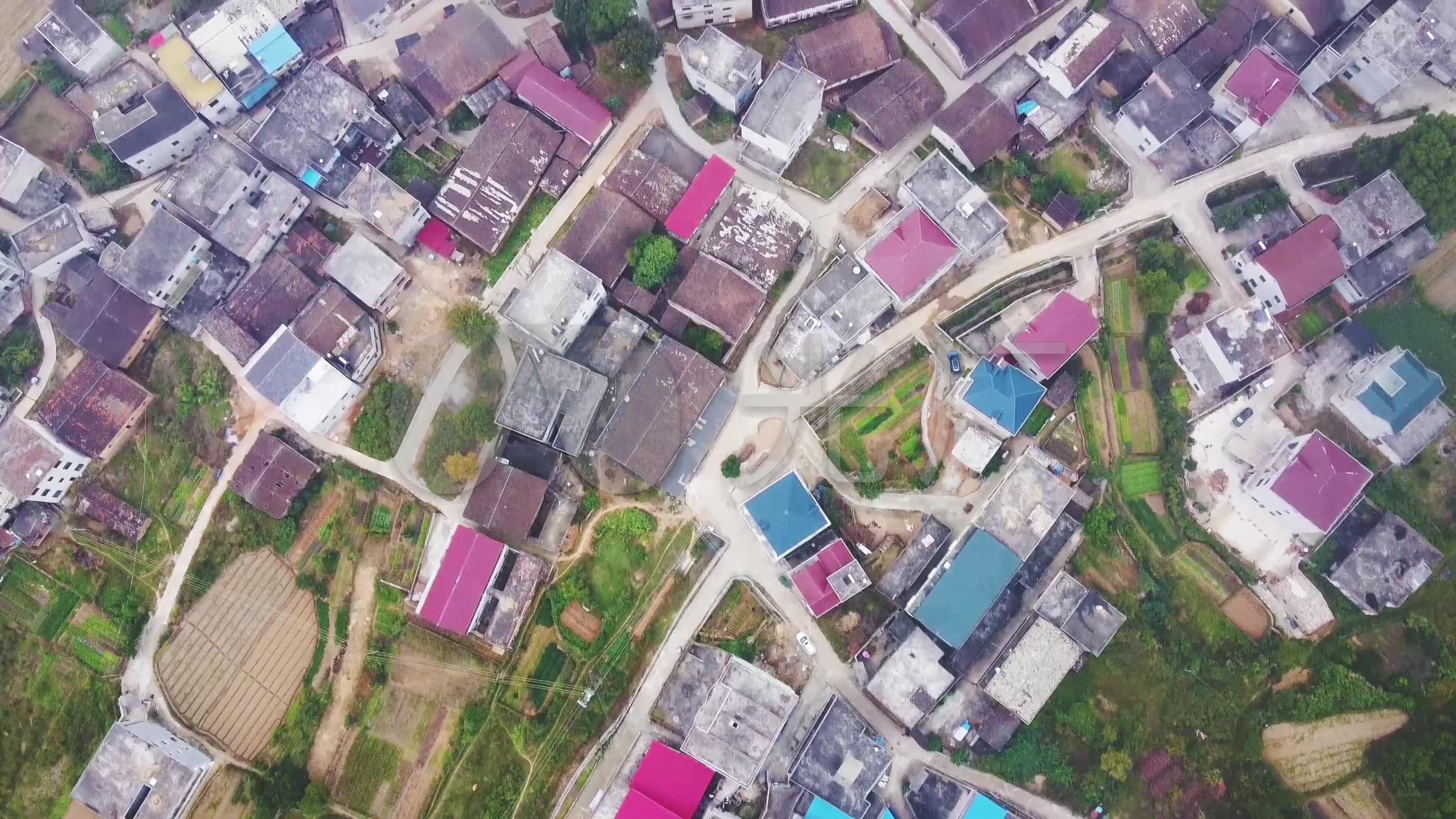 航拍江西省吉安市永丰县藤田镇美丽乡村
