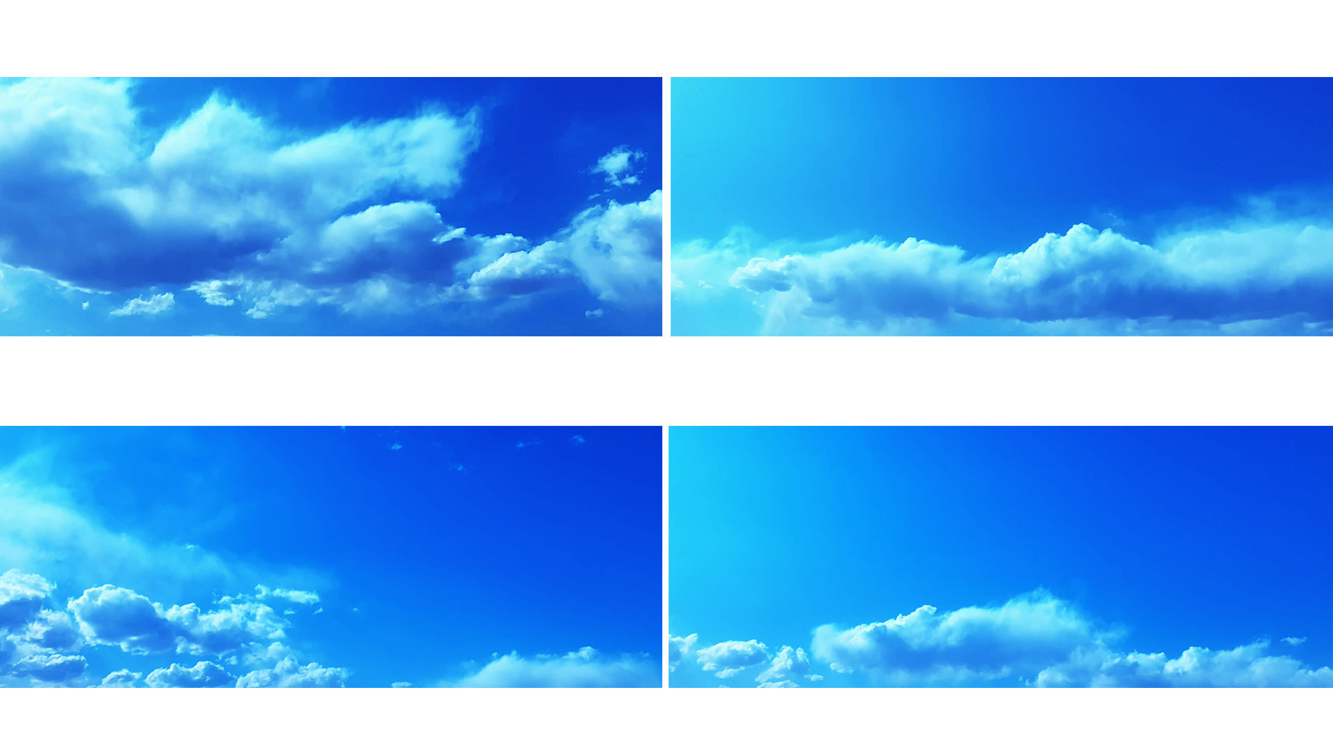 【4k天空】宽屏水蓝云空云雾仙境唯美缓慢