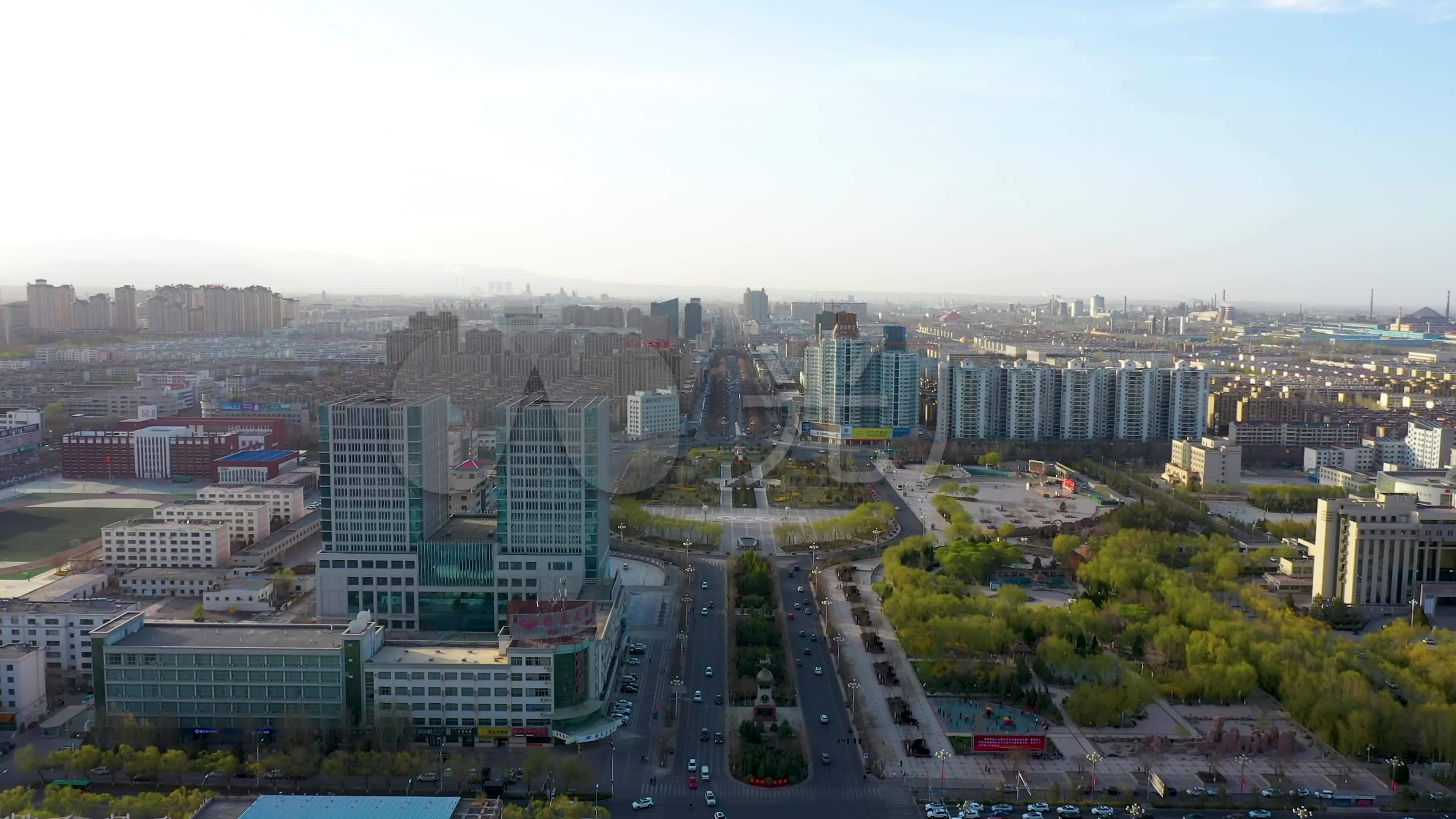 嘉峪关市城市航拍s_3840x2160_高清视频素材下载(编号:5733252)_实拍