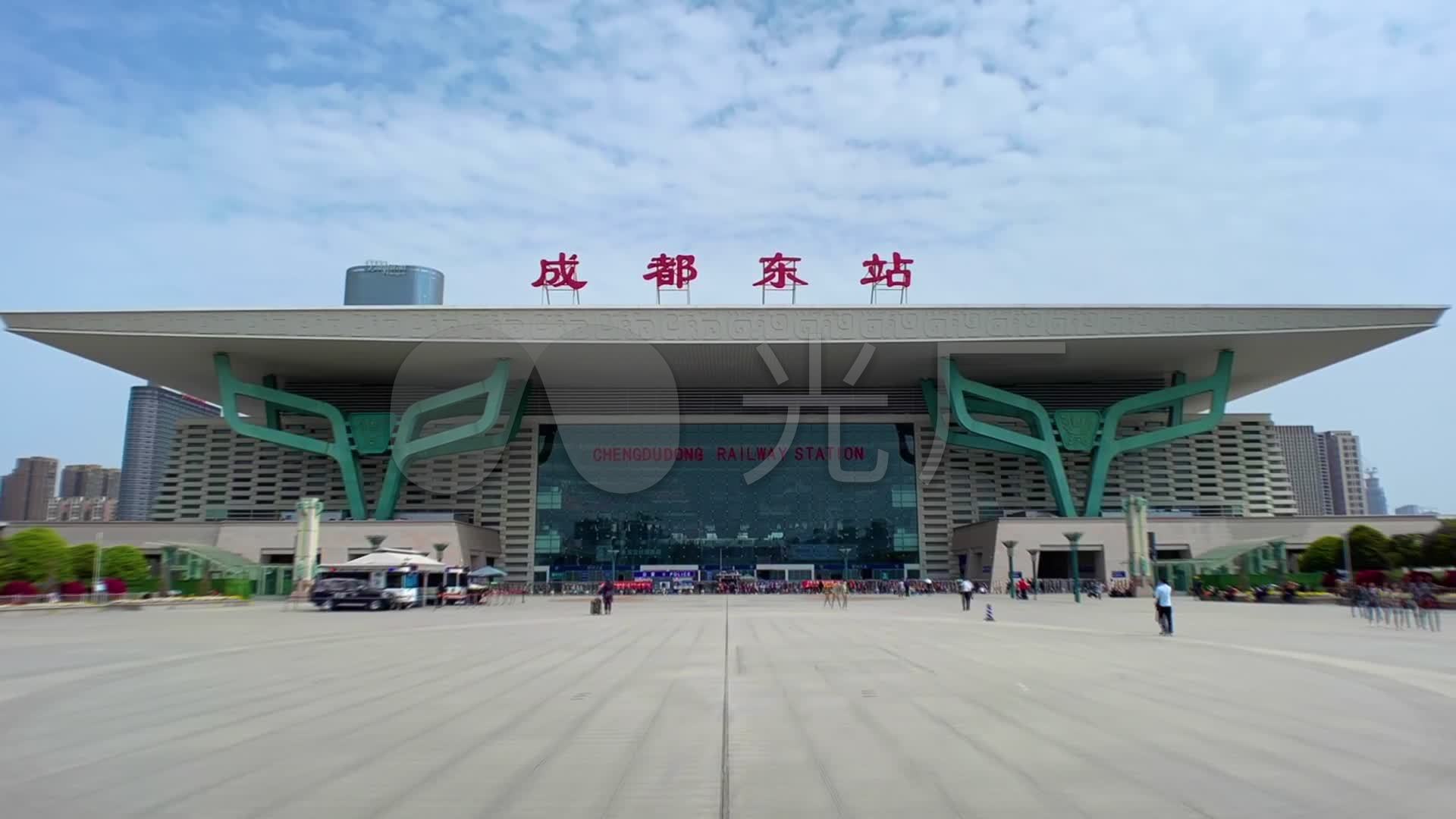成都东站手持大范围延时摄影