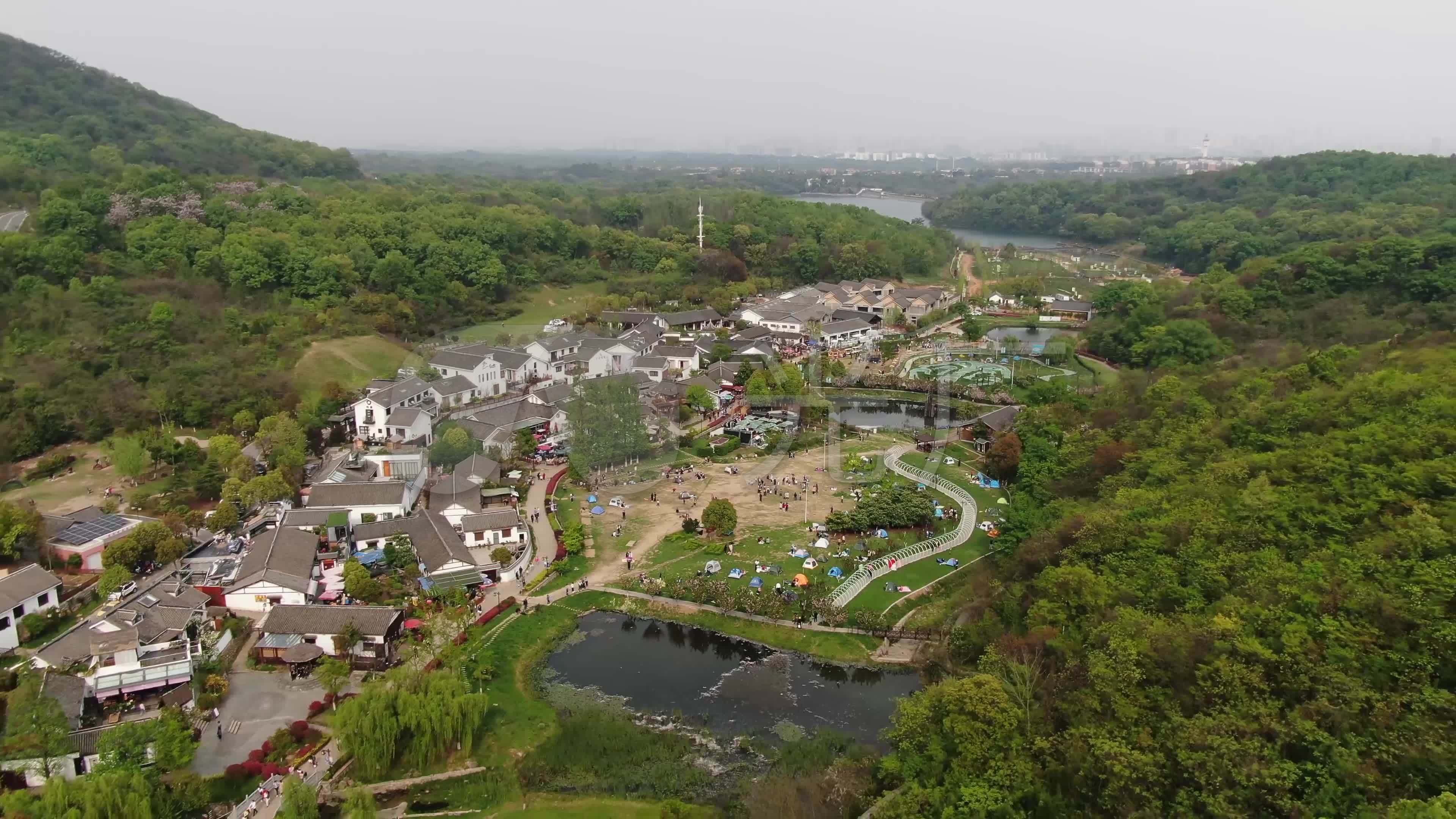 南京浦口不老村景观航拍