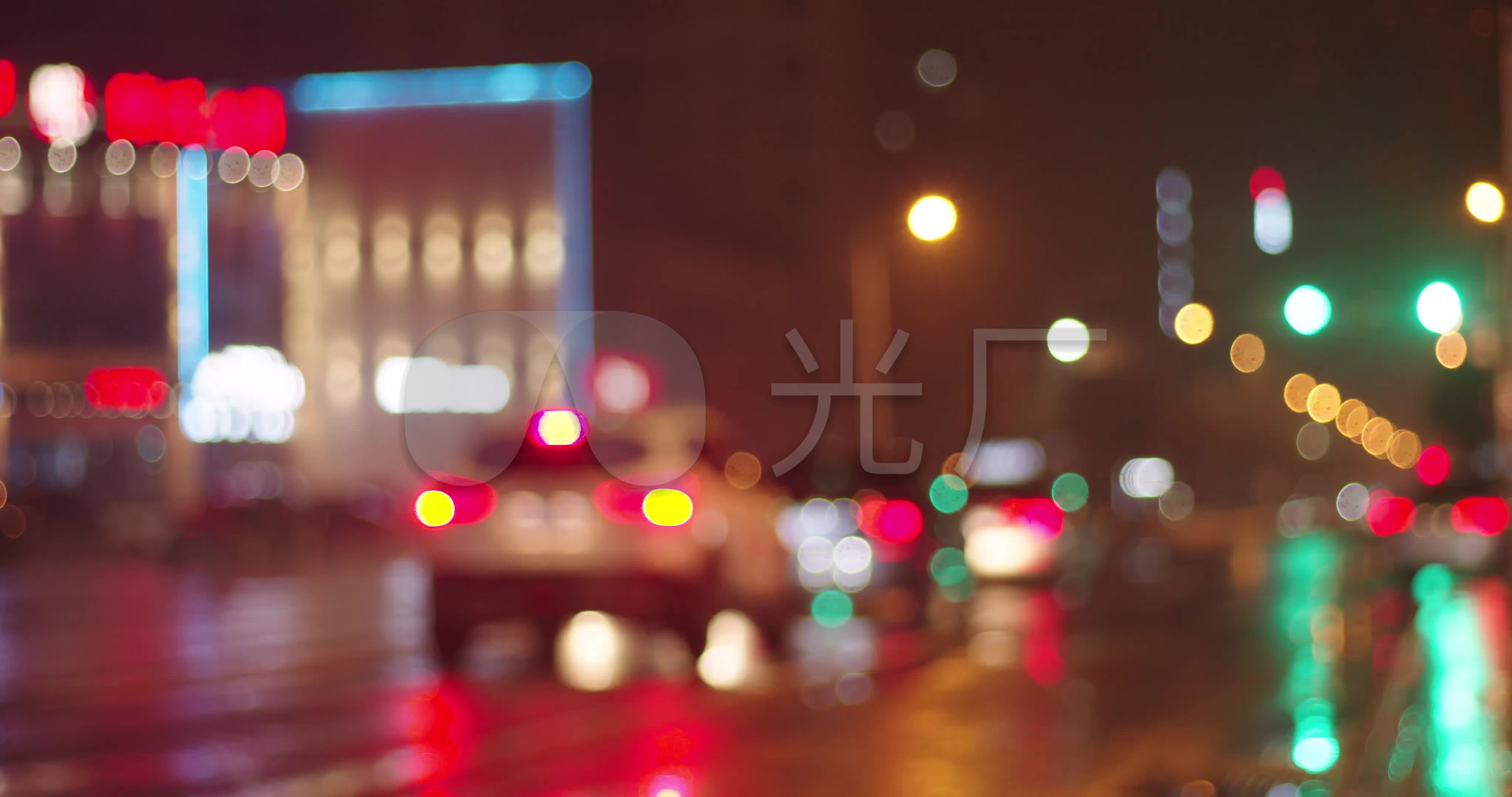 雨天马路夜景伤感
