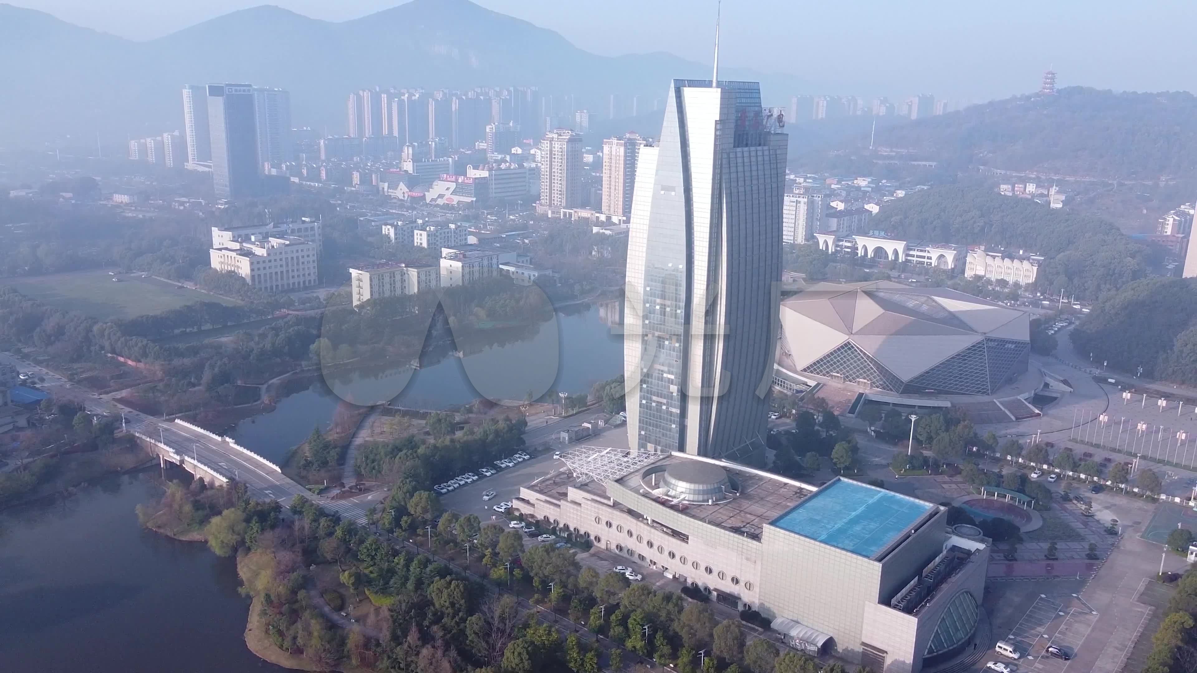 6组黄石地标航拍素材湖南省黄石市