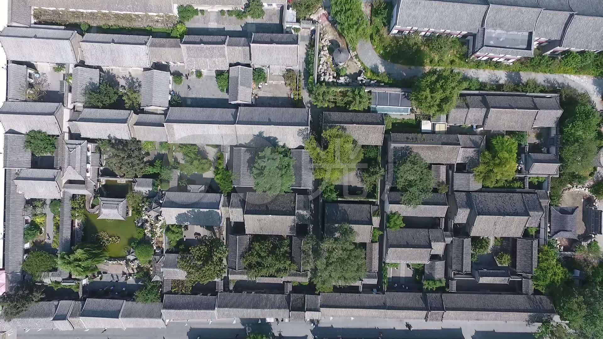 潍坊十笏园航拍_1920x1080_高清视频素材下载(编号:5739889)_实拍视频