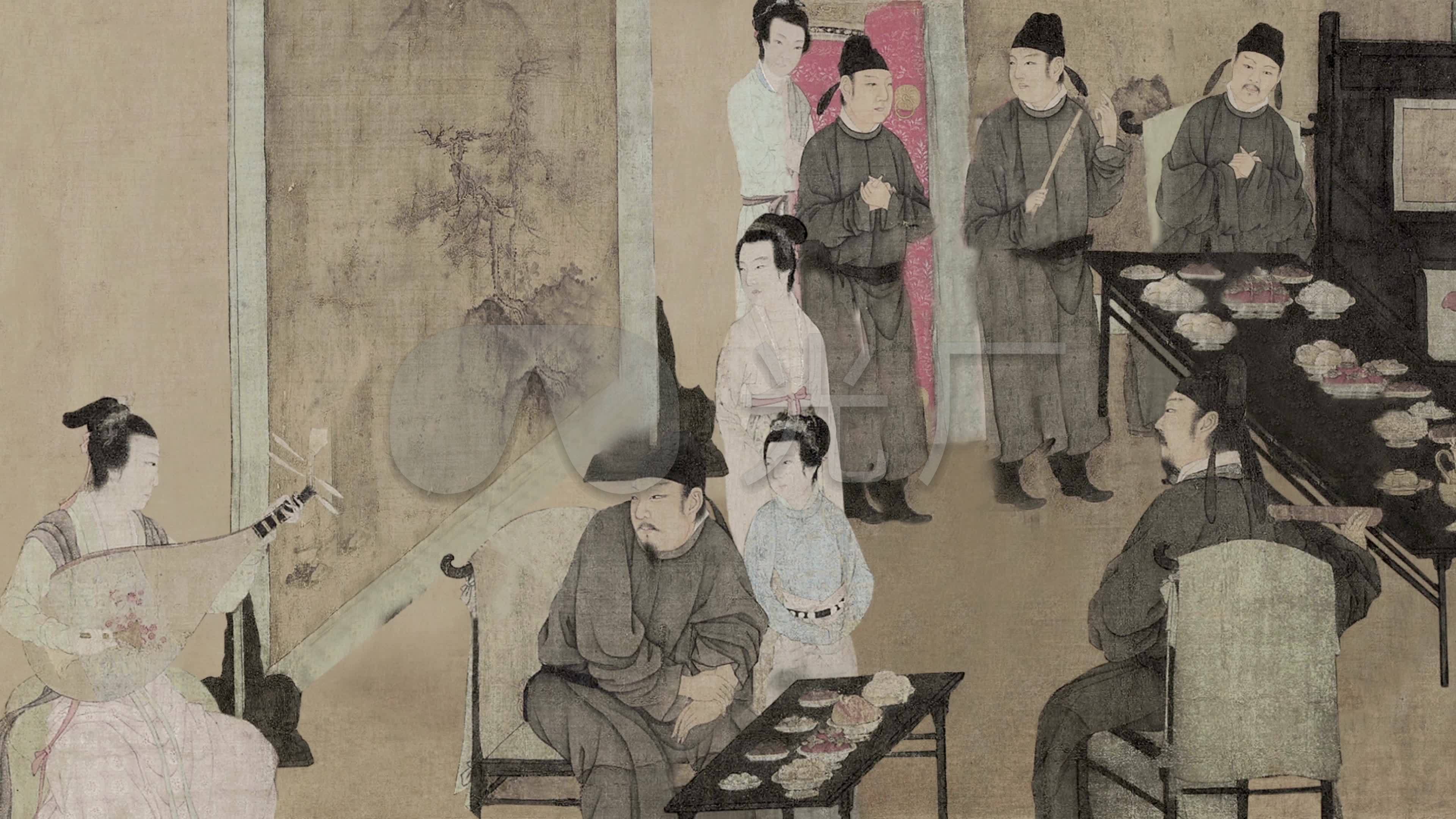 韩熙载夜宴图4k动画_3840x2160_高清视频素材下载(:)