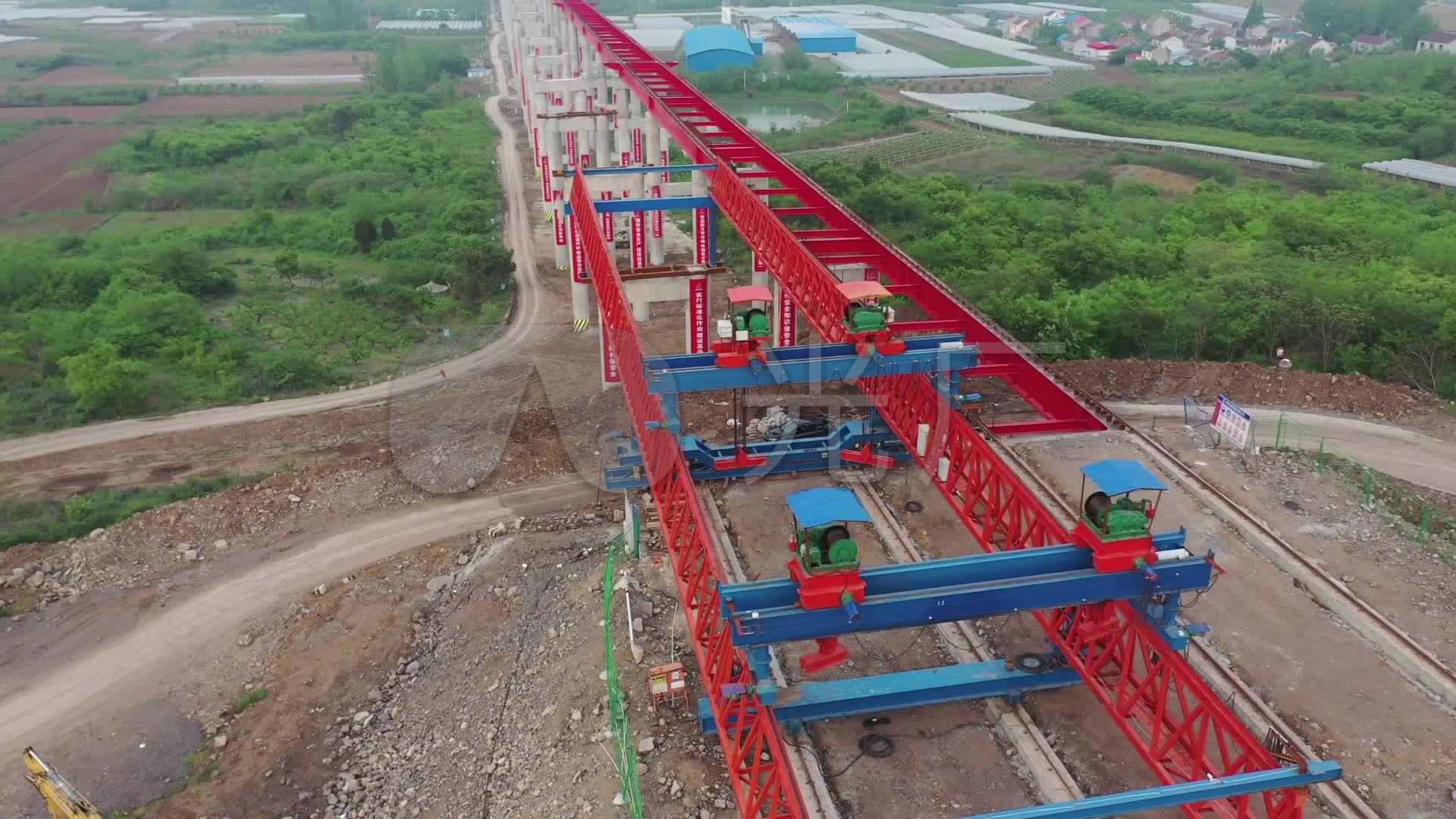 架桥机钢箱梁高速公路修路_1920x1080_高清视频素材下载(编号:5744403
