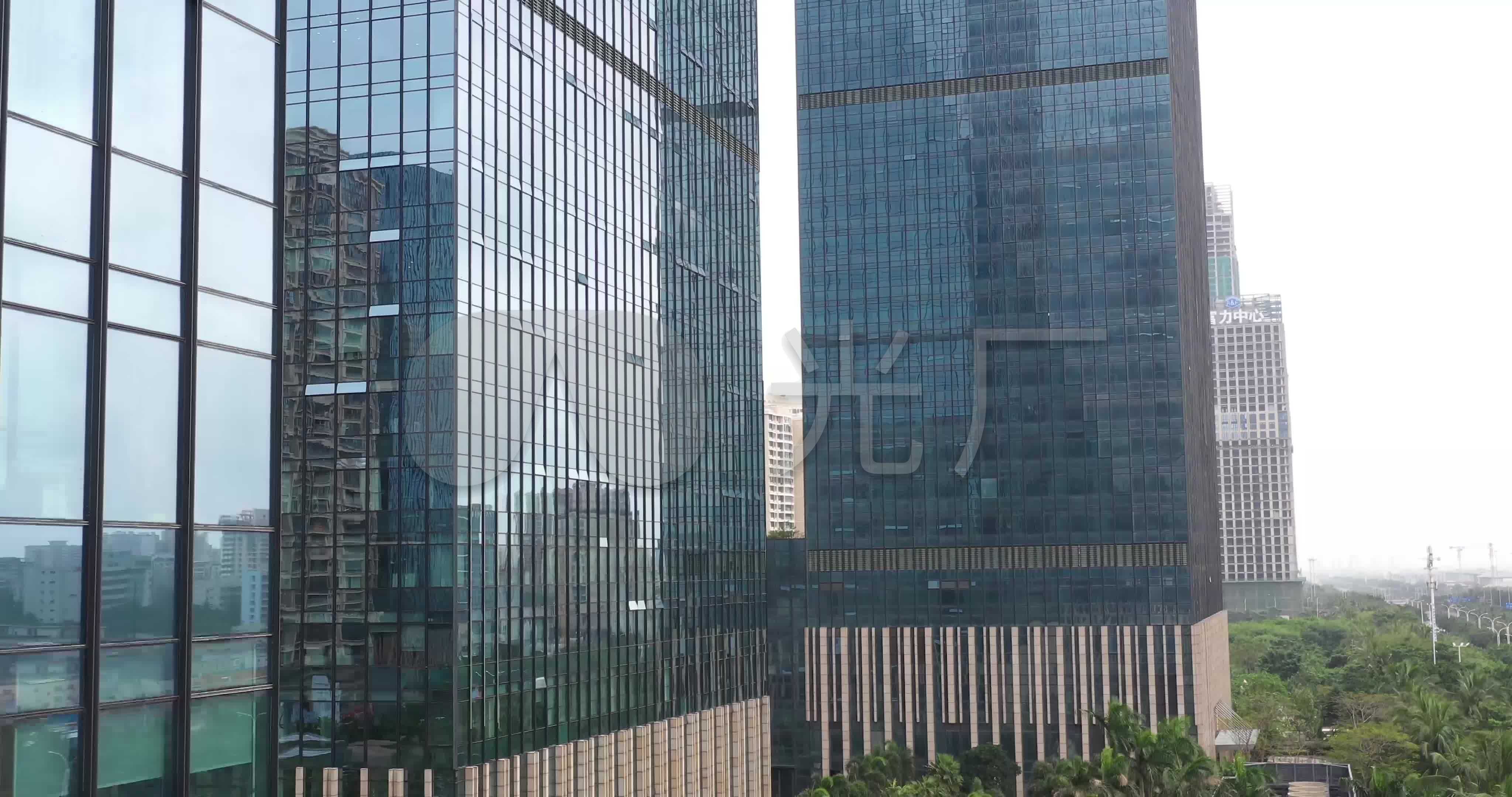 超长航拍4k海口国瑞大厦全球贸易之窗