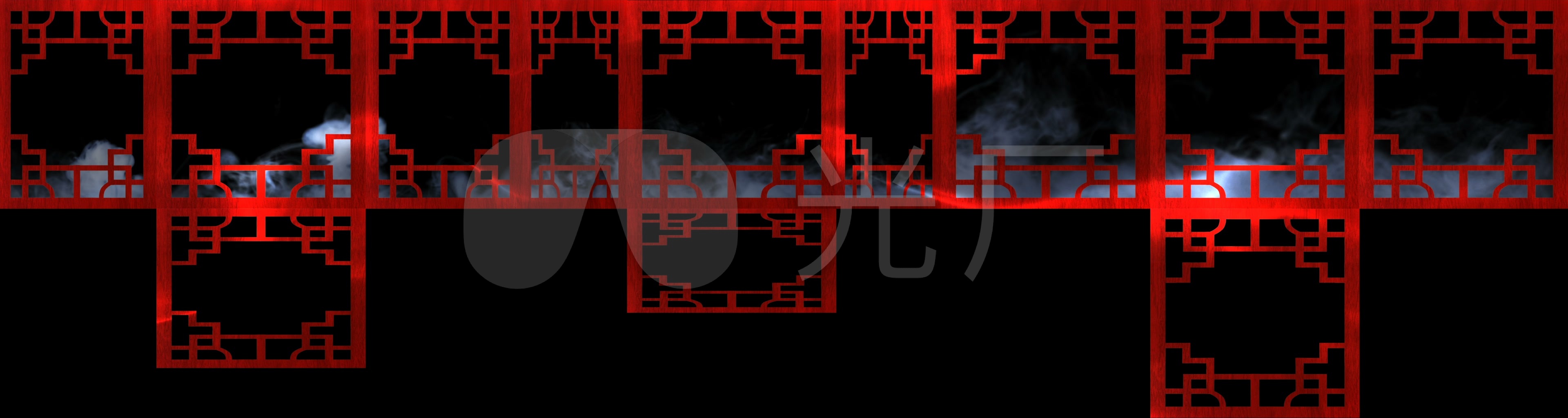 窗户国风门框门窗古风古代年代_3840x1024_高清视频素材下载(编号
