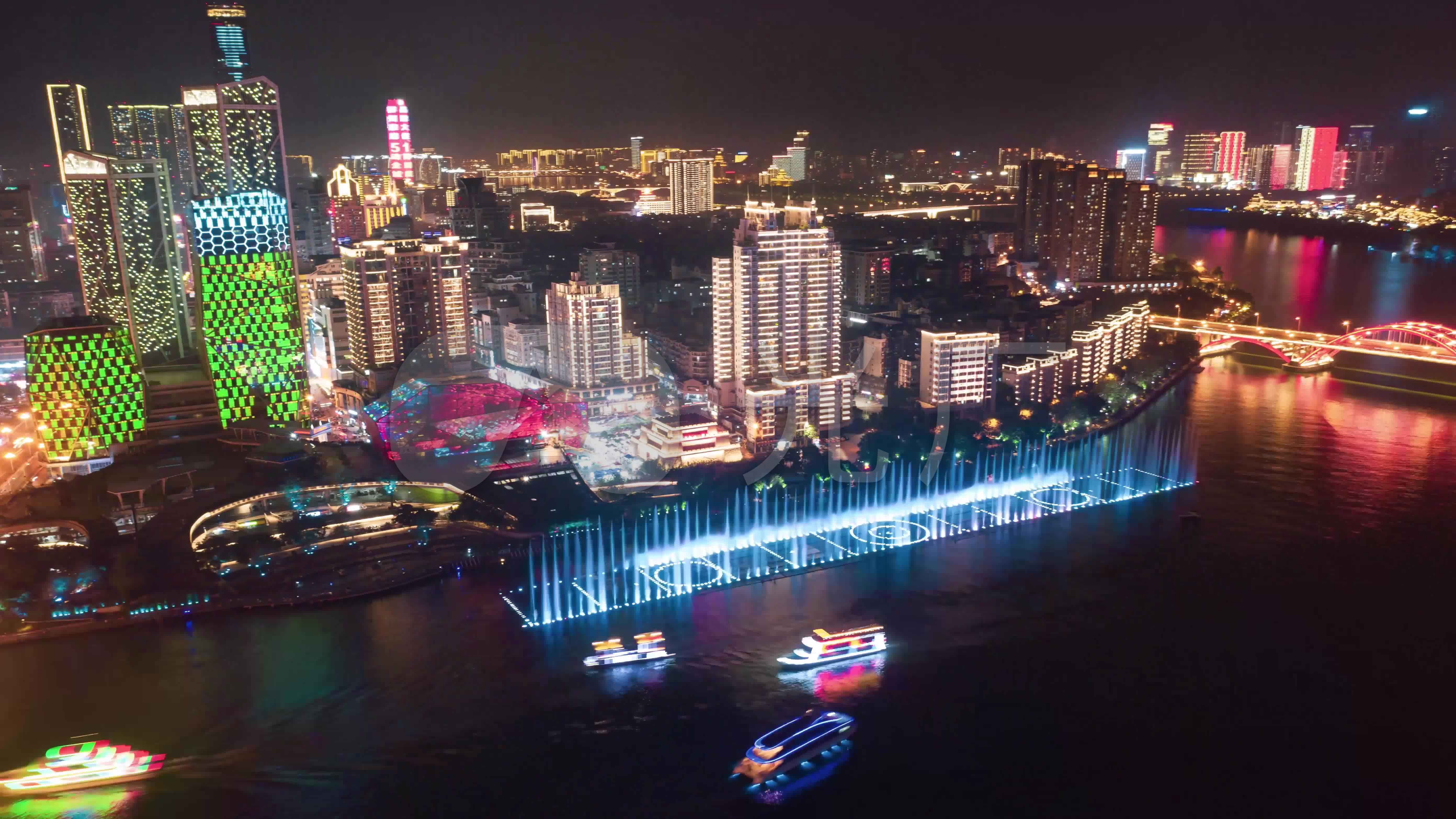 航拍柳州夜景延时_5568x3132_高清视频素材下载(编号